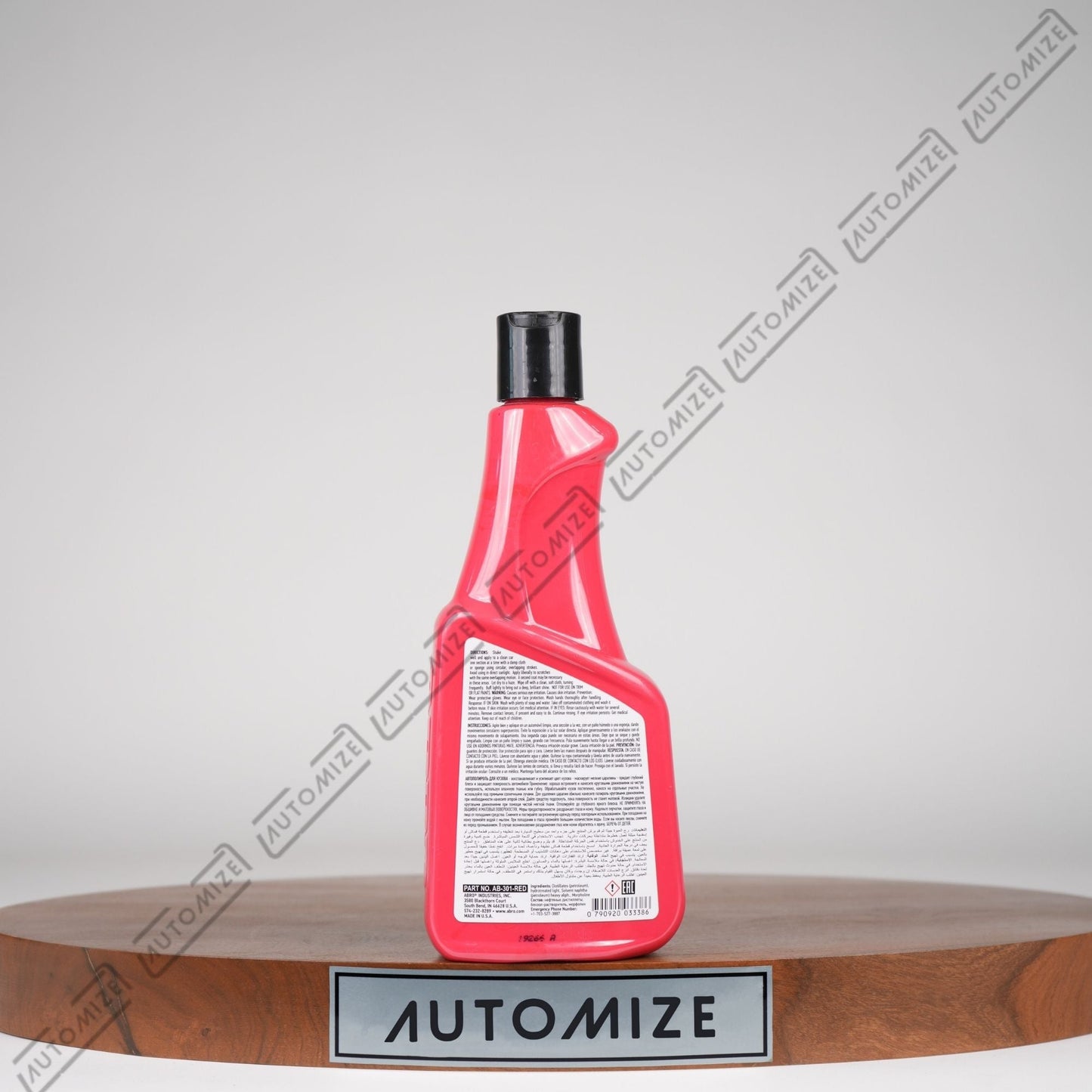 ABRO Color Car Polish with Color Enhancers - Red (473ml) - Automize