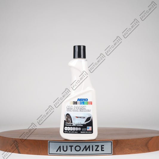 ABRO Color Car Polish with Color Enhancers - White (473ml) - Automize