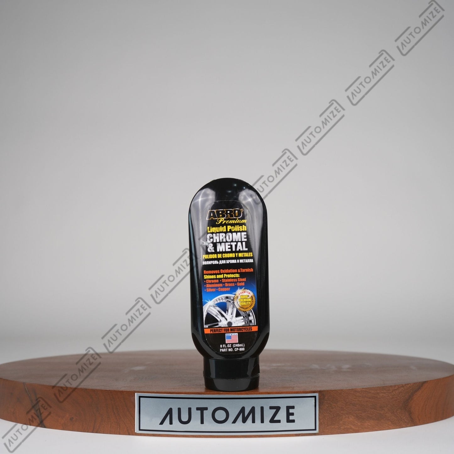 ABRO Premium Liquid Polish Chrome and Metal (240ml) - Automize