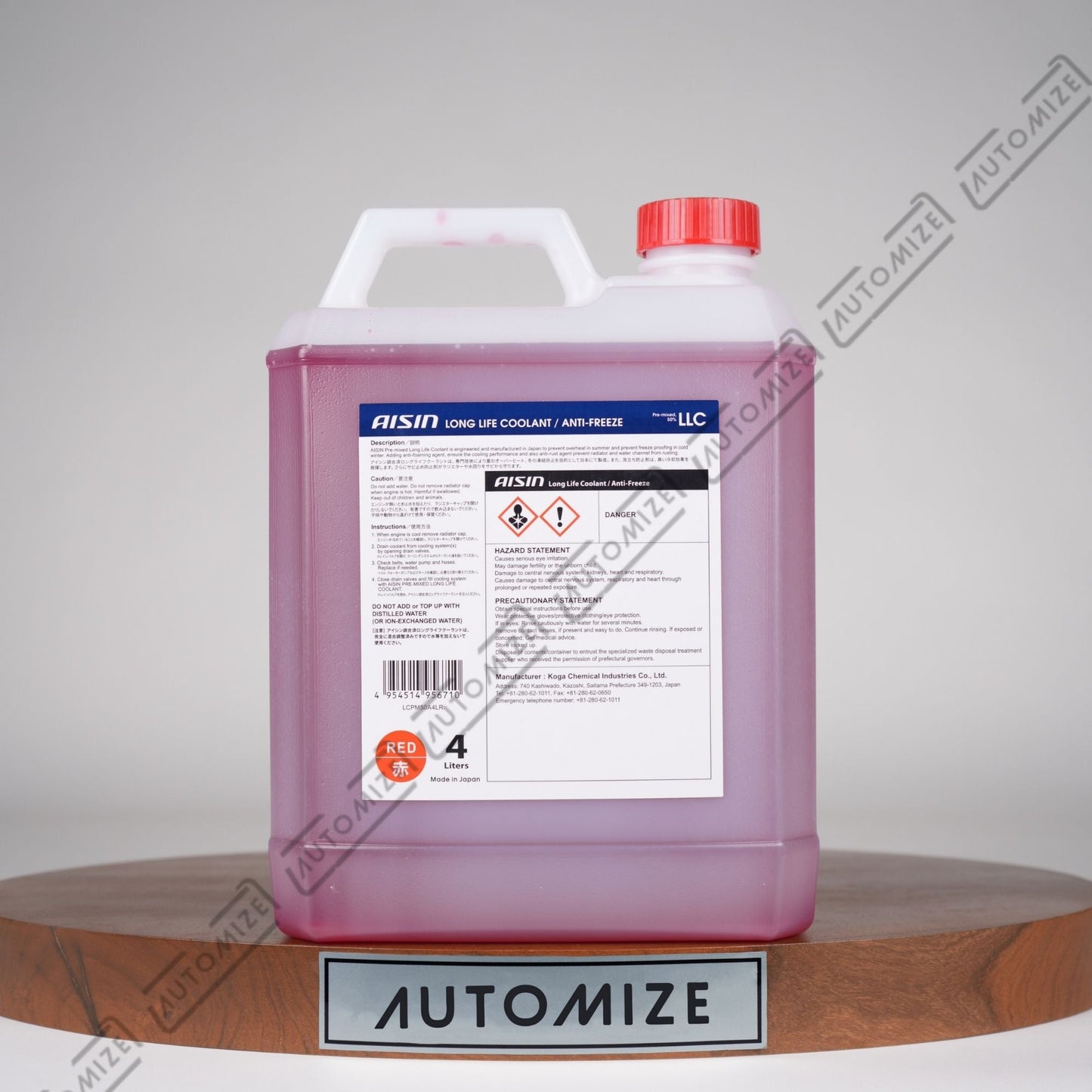 AISIN Long Life Anti - Freeze Coolant [Red] (4l) - Automize