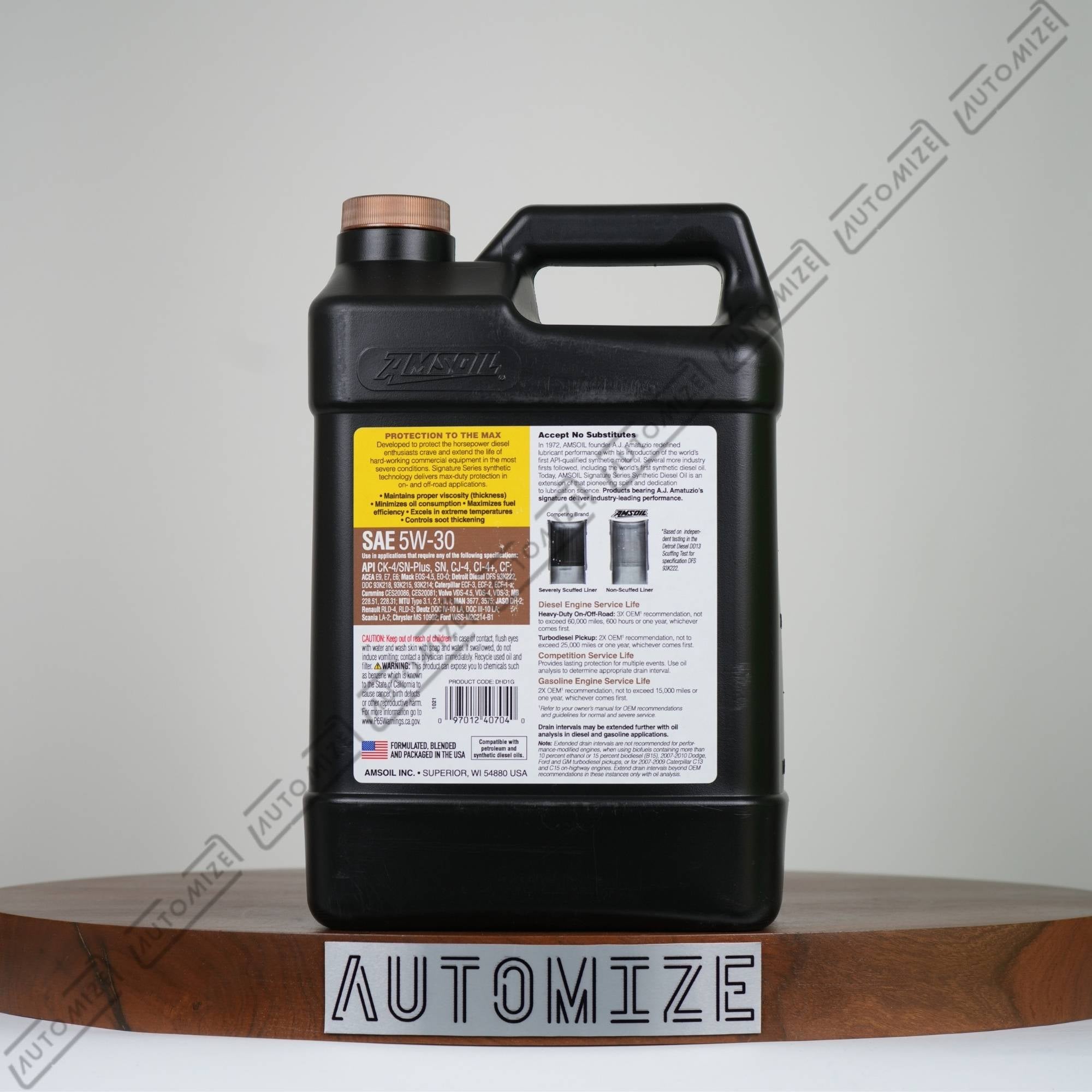 Amsoil 100% Synthetic Diesel Oil Max Duty Protection SAE 5W - 30 Signature Series (3.78l) - Automize