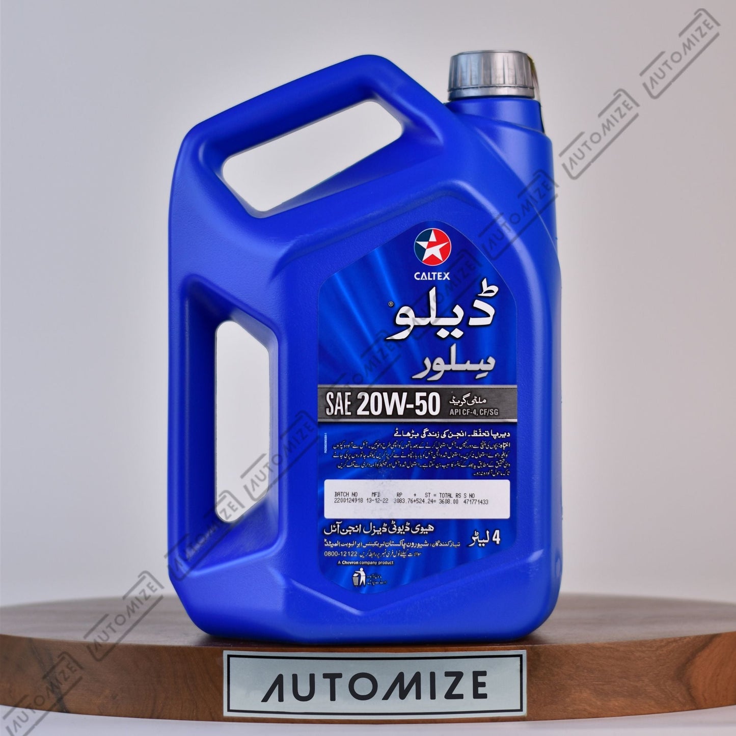 Caltex Delo Silver 20W - 50 Multigrade Genuine Heavy Duty Diesel Engine Oil (4l) - Automize