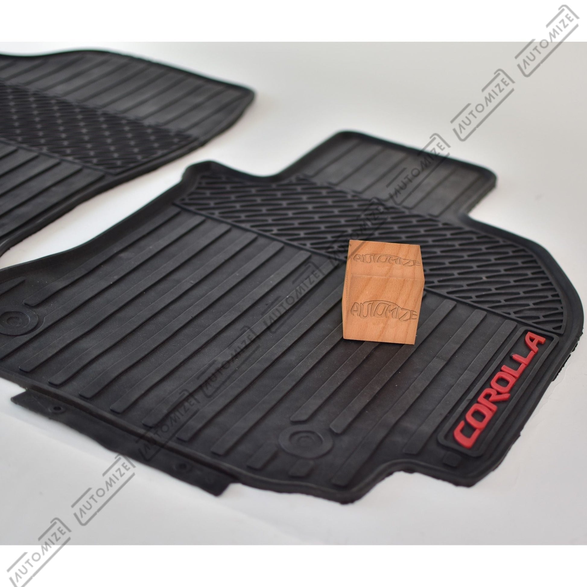 Car Floor Mats - Black/Grey (Toyota Corolla 2015) - Automize