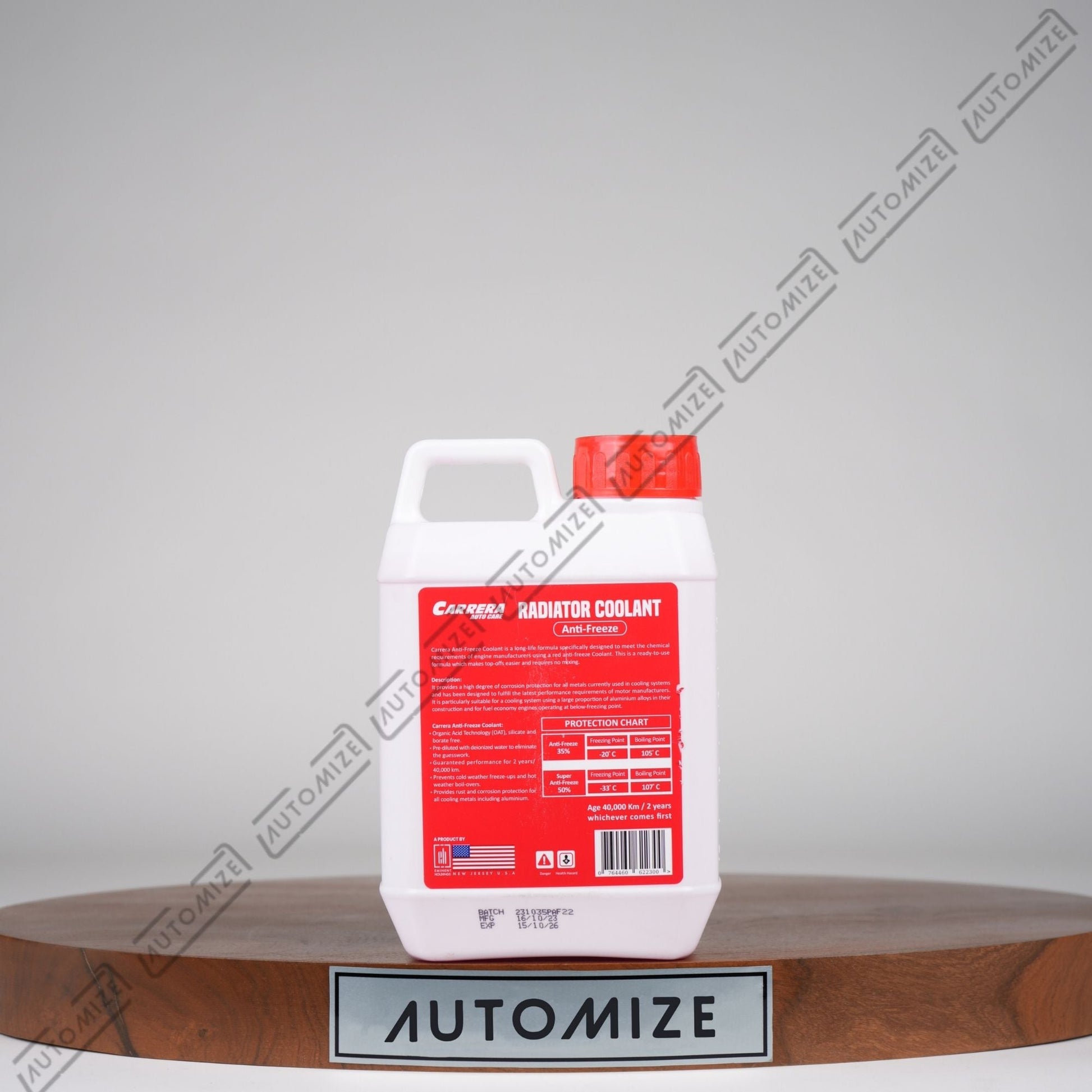 Carrera Radiator Coolant - Anti Freeze [Red] (4l) - Automize