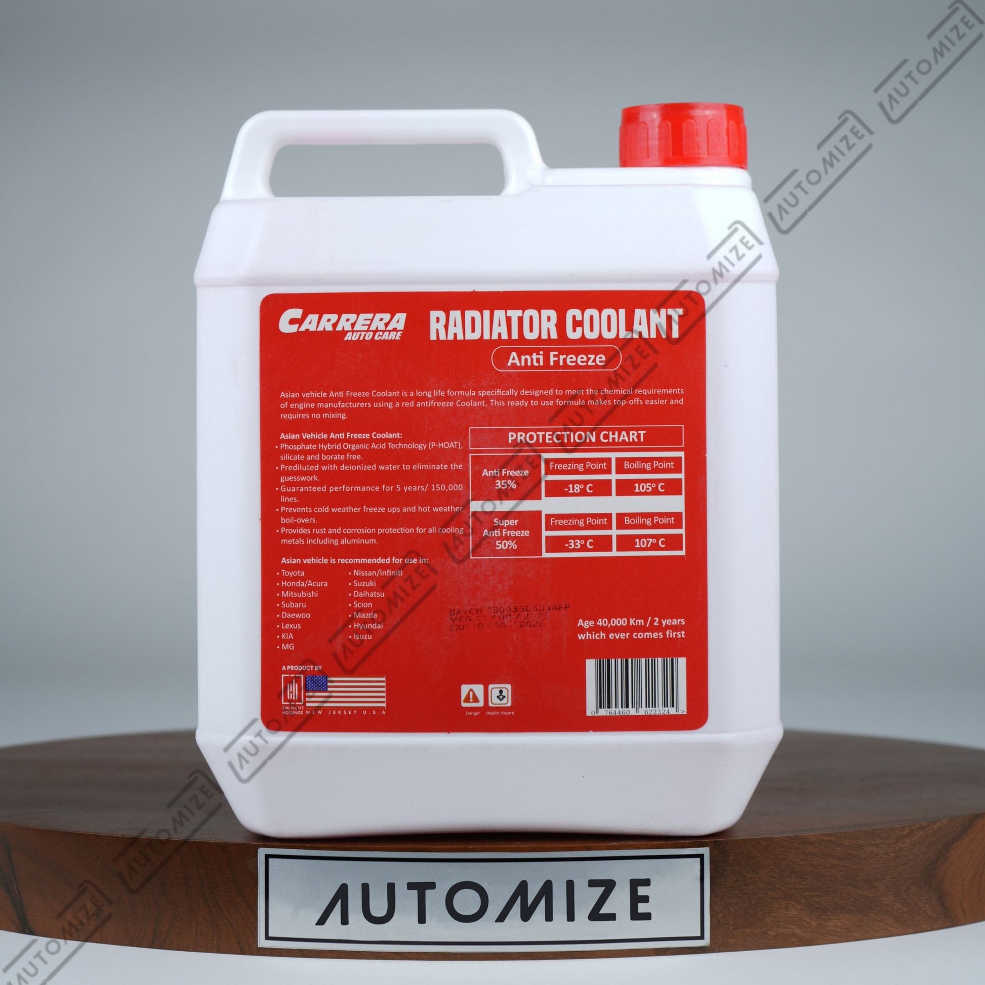 Carrera Radiator Coolant - Anti Freeze [Red] (4l) - Automize