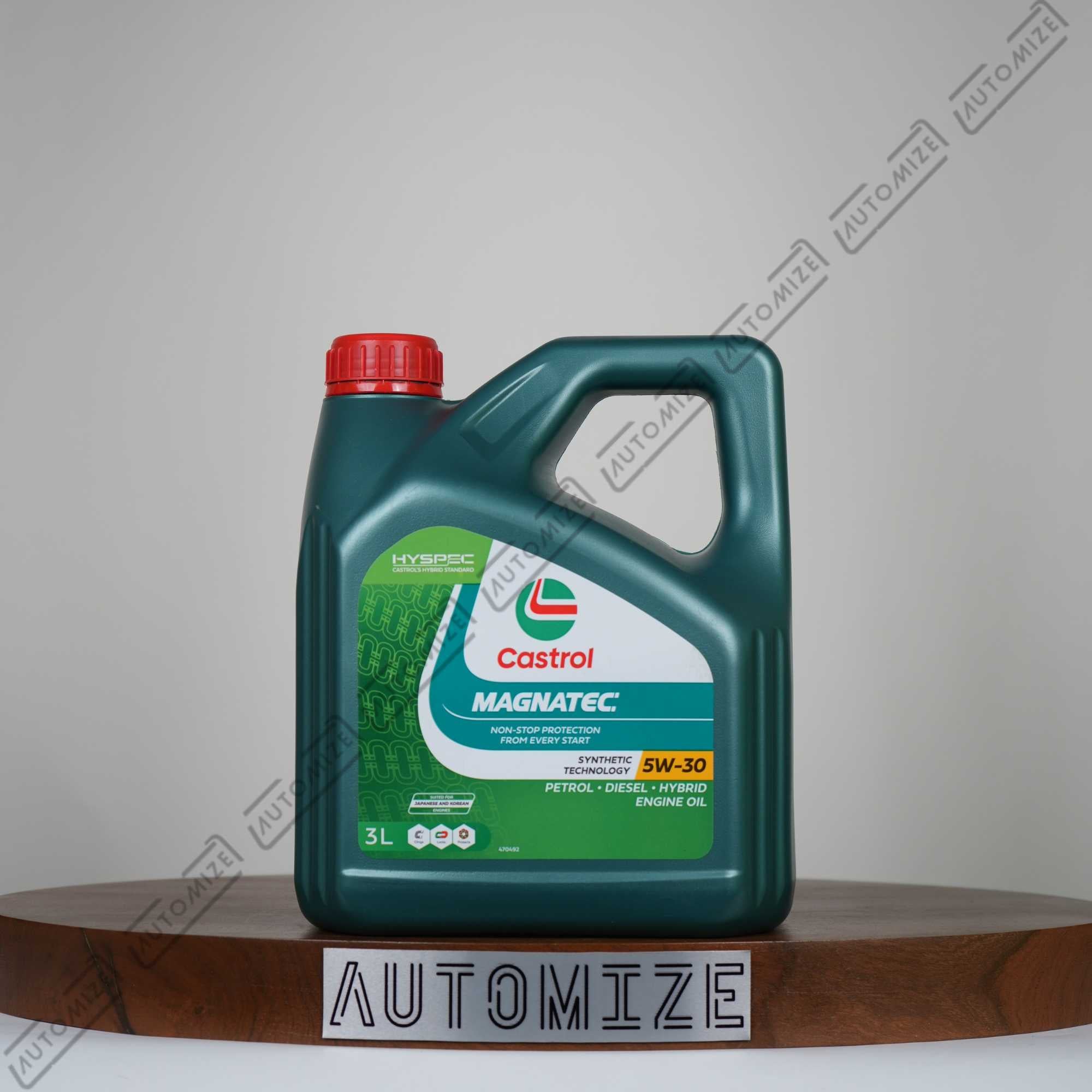 Castrol Magnatec 5W - 30 Synthetic for Petrol, Diesel & Hybrid Engines (3l) - Automize