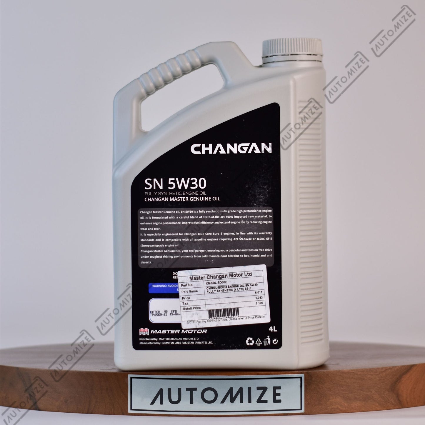 Changan SN 5W30 Master Genuine Oil - Fully Synthetic (4l) - Automize