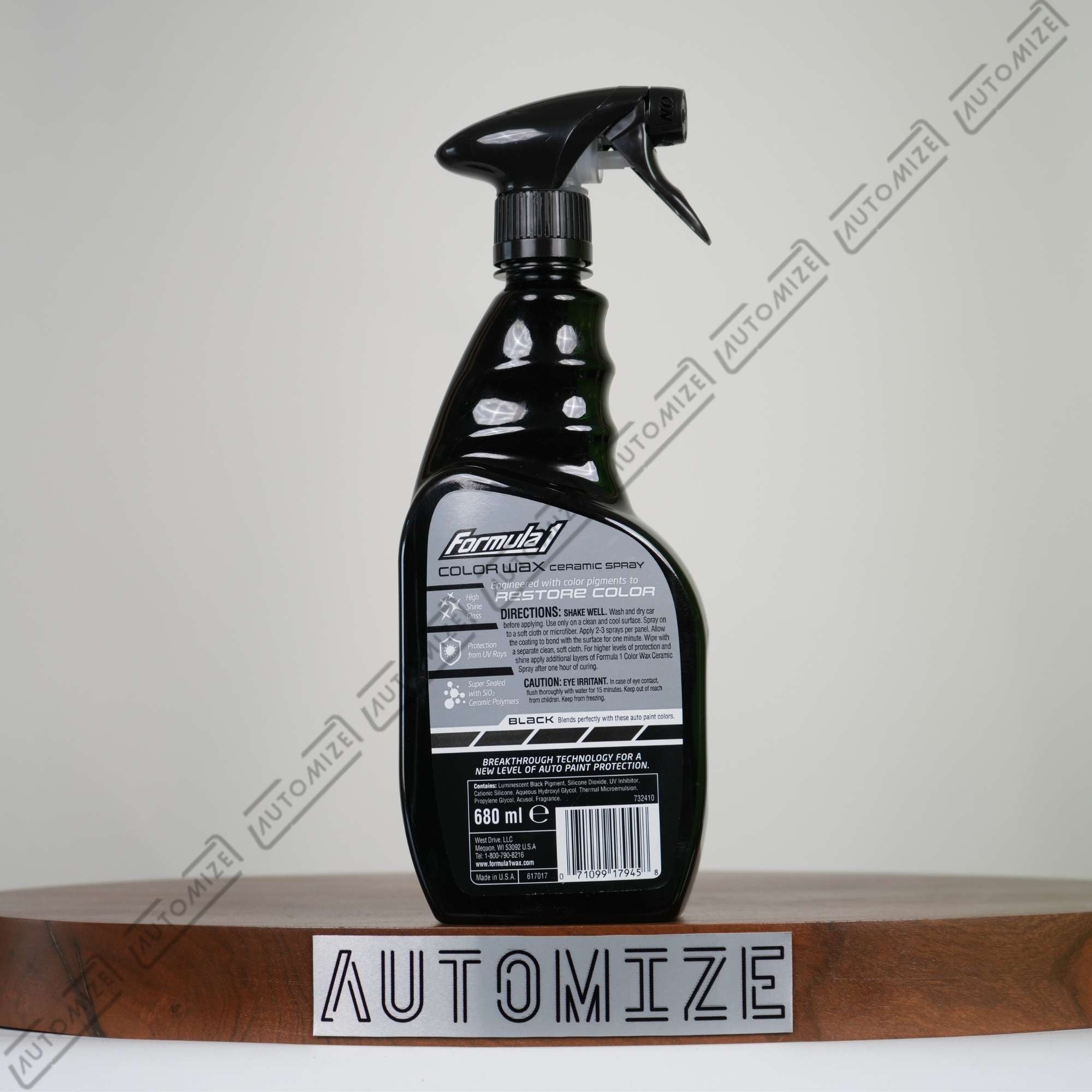 Formula1 Colour Wax Ceramic Spray SiO2 Technology - Black Spectrum (680ml) - Automize