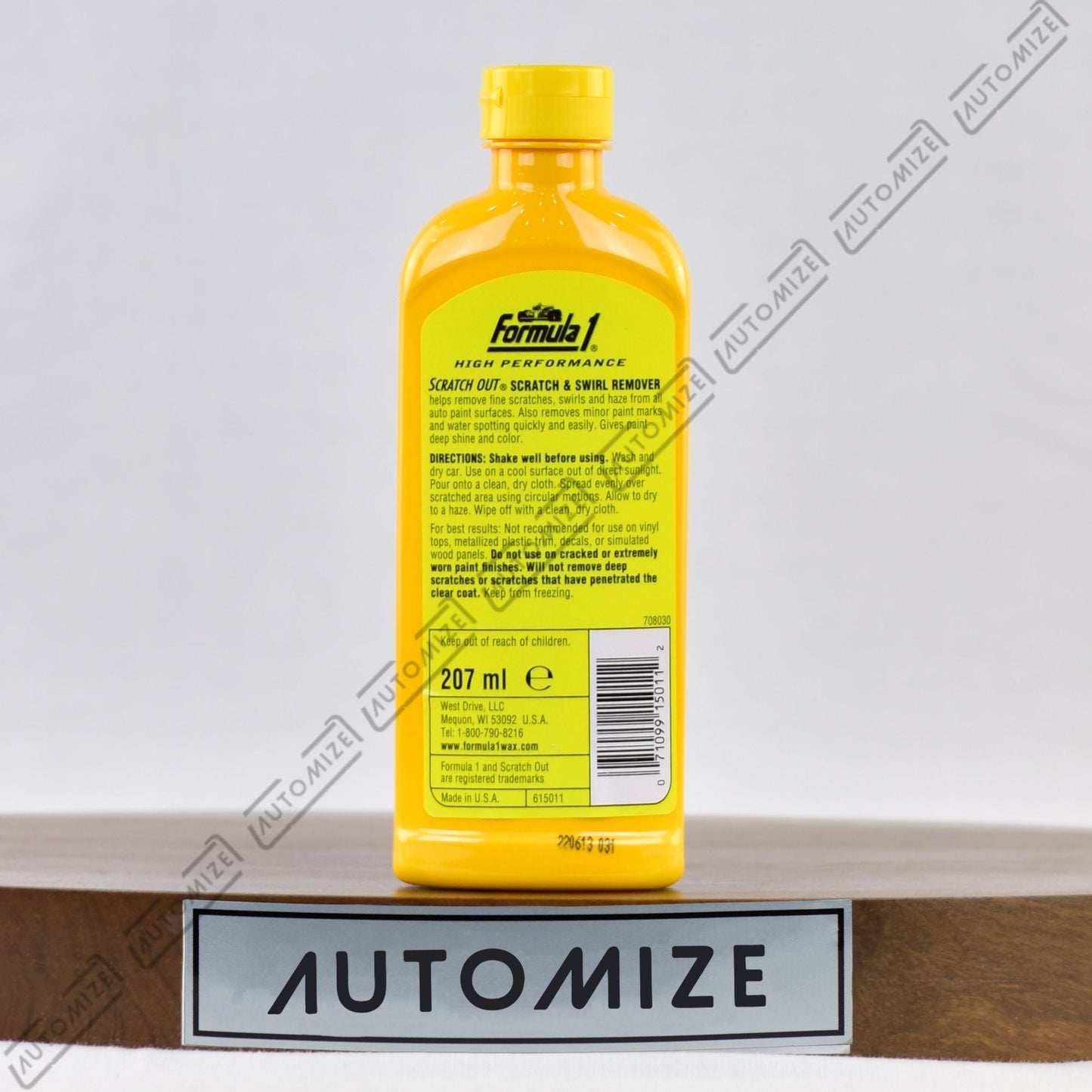 Formula1 High Performance Scratch Out Scratch and Swirl Remover (207ml) - Automize