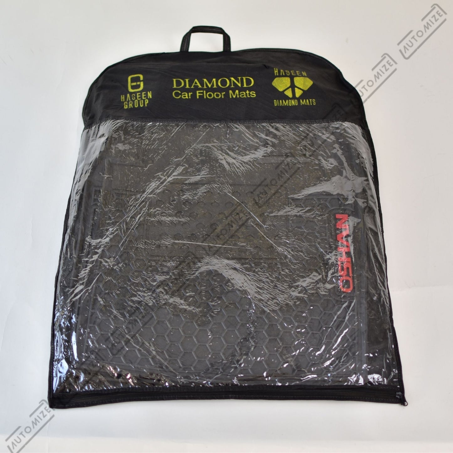 Haseen Diamond Rubber Mats - Black (Changan Oshan) - Automize