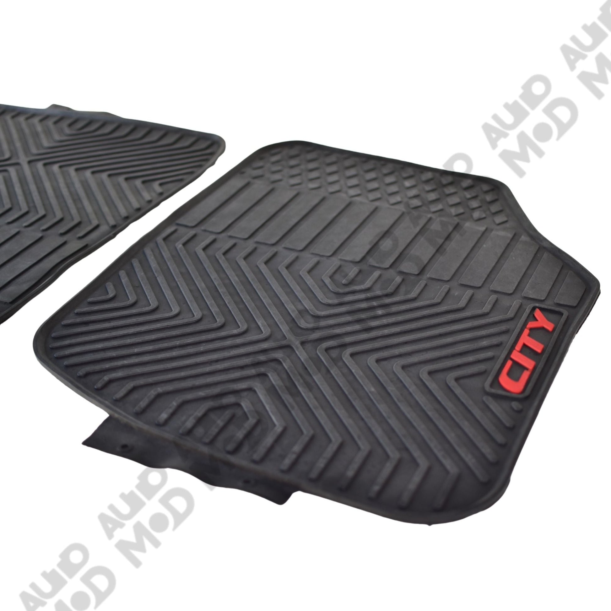 Haseen Diamond Rubber Mats - Black (Honda City 2009 - 2019) - Automize