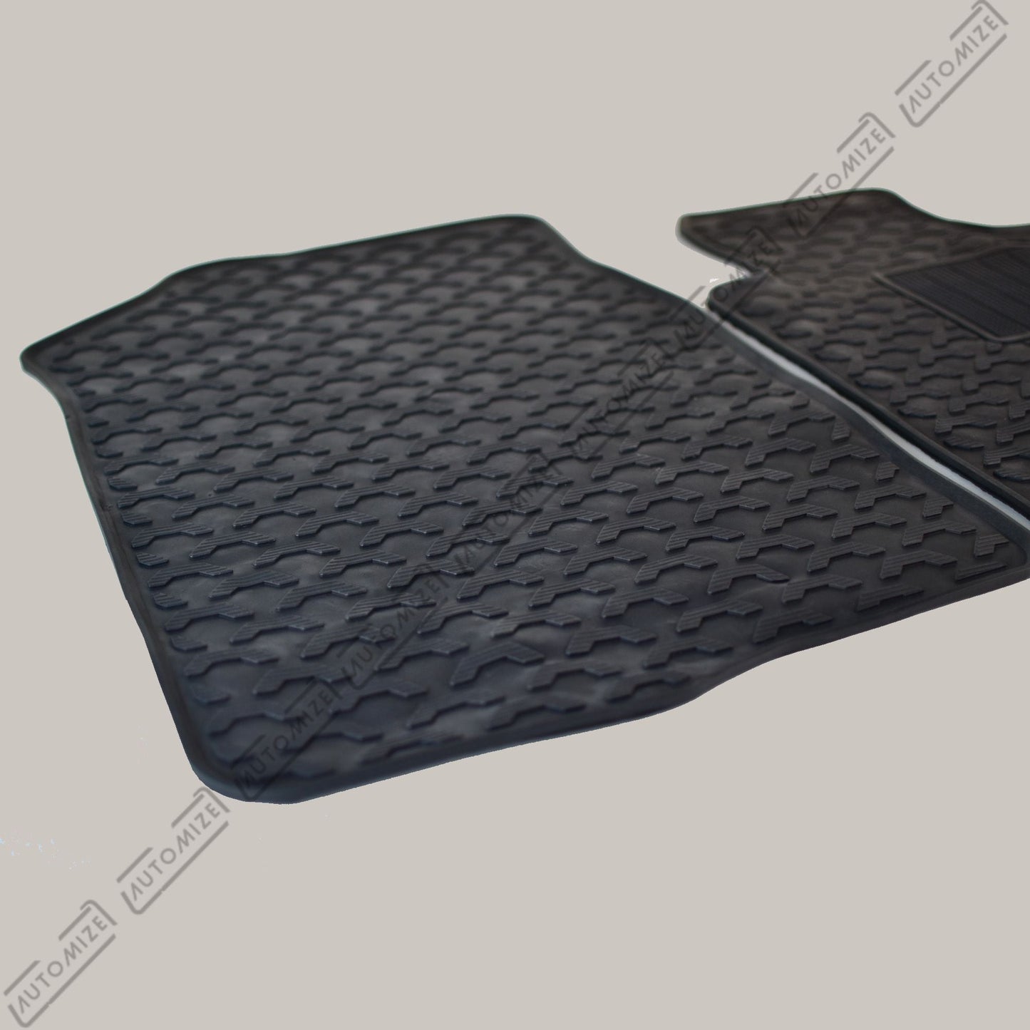 Haseen Diamond Rubber Mats - Black (Honda Civic 2018) - Automize