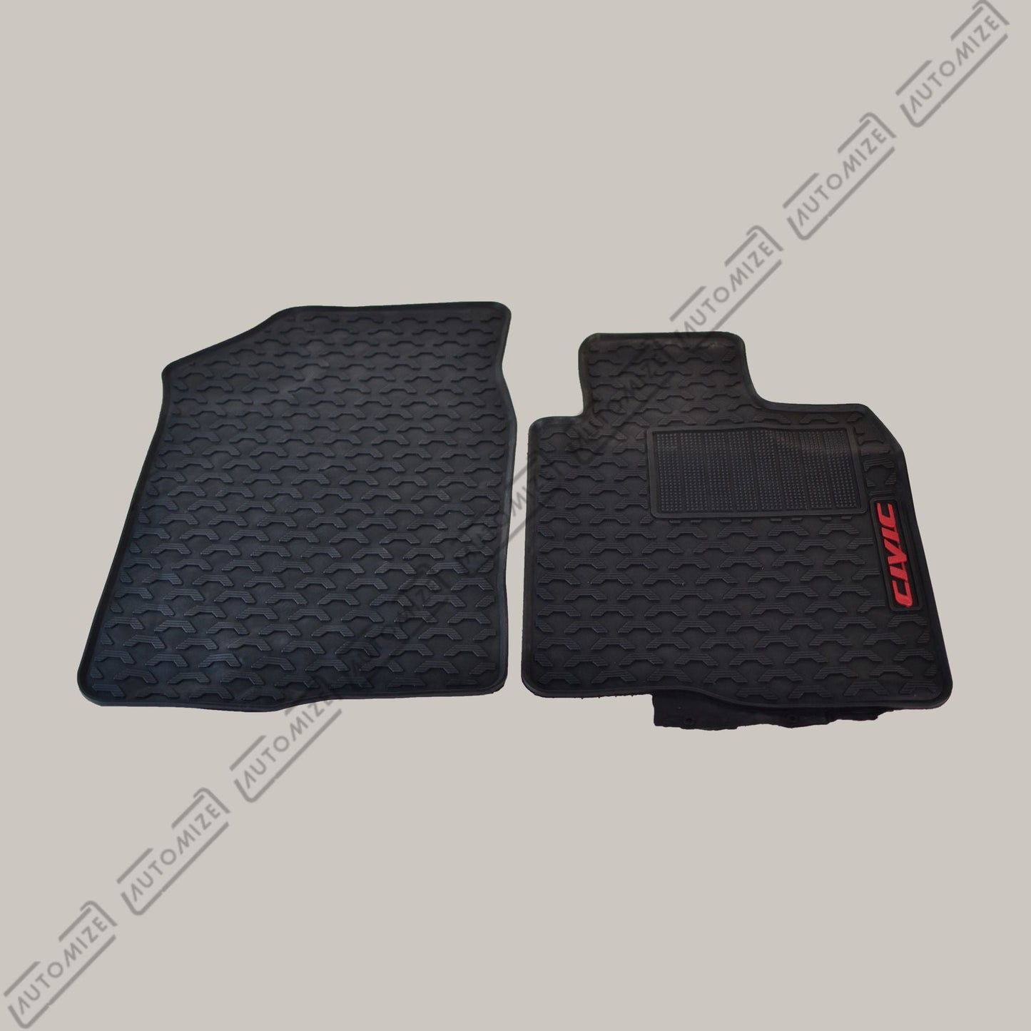 Haseen Diamond Rubber Mats - Black (Honda Civic 2018) - Automize