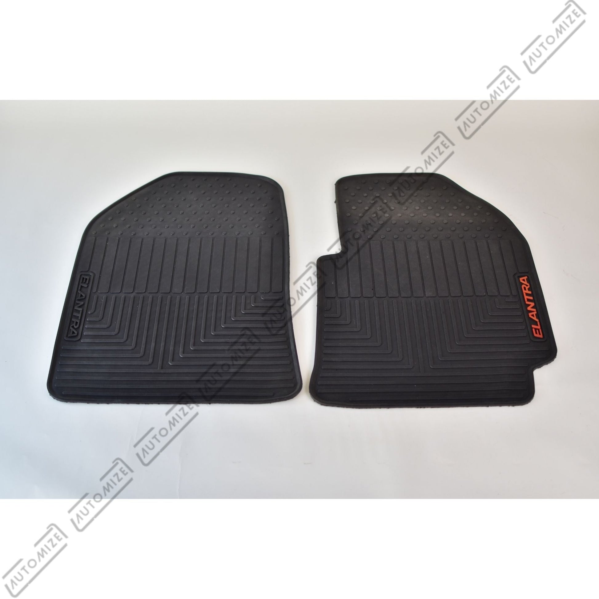 Haseen Diamond Rubber Mats - Black (Hyundai Elantra) - Automize