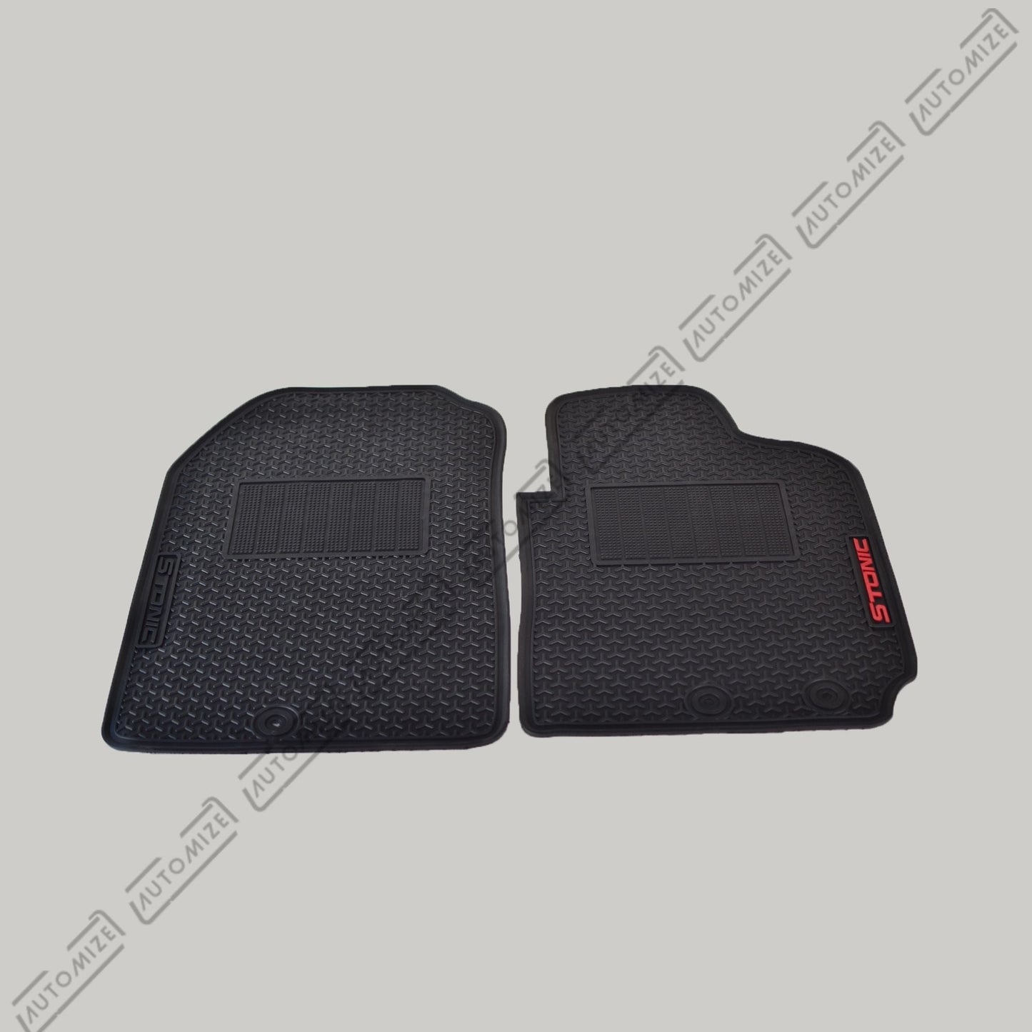 Haseen Diamond Rubber Mats - Black (Kia Stonic) - Automize