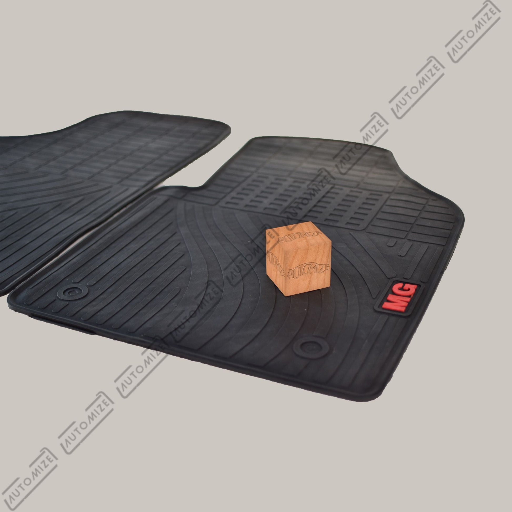 Haseen Diamond Rubber Mats - Black (MG) - Automize