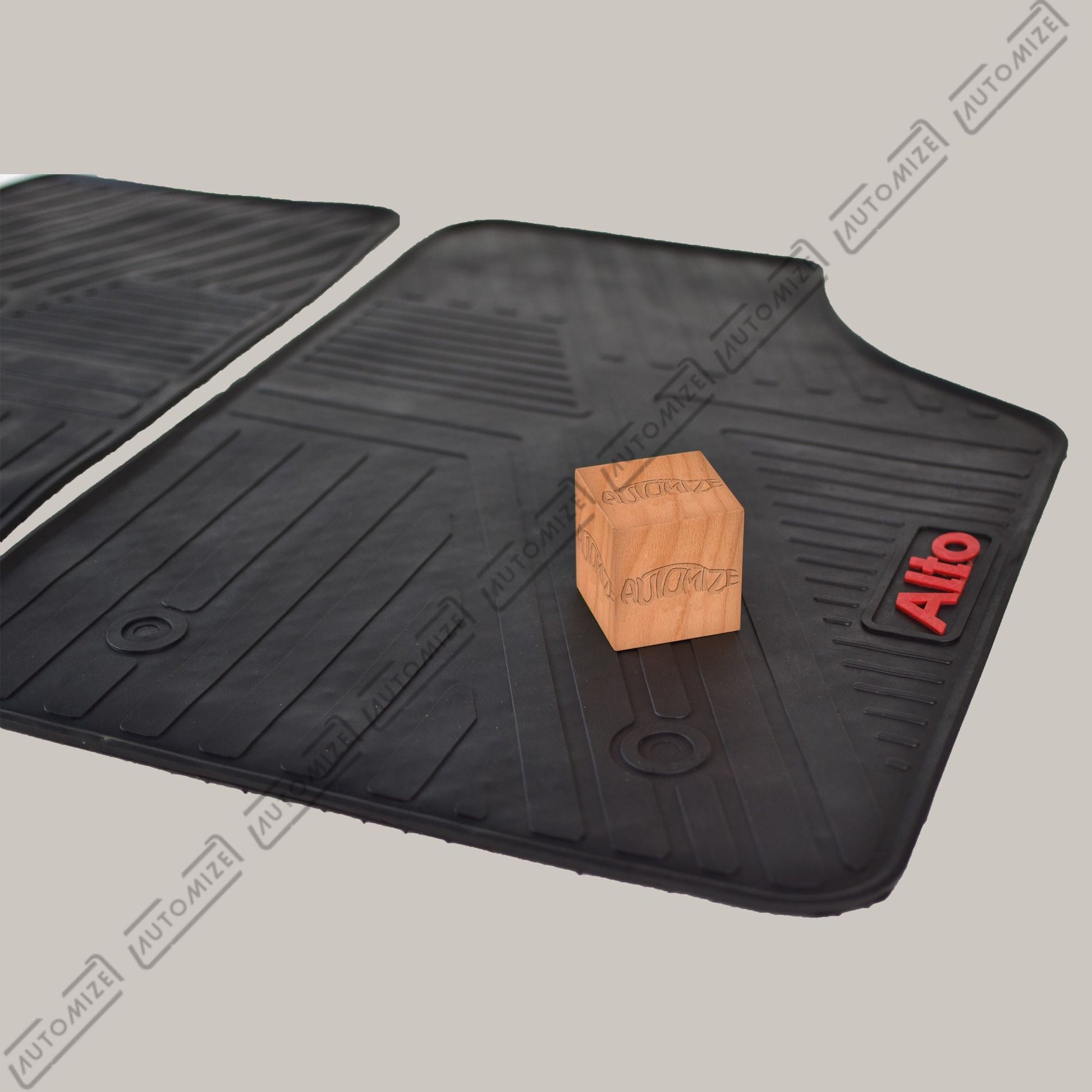 Haseen Diamond Rubber Mats - Black (Suzuki Alto) - Automize