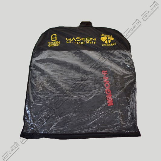 Haseen Diamond Rubber Mats - Black (Suzuki WagonR) - Automize