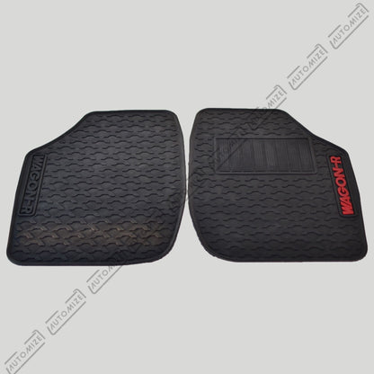 Haseen Diamond Rubber Mats - Black (Suzuki WagonR) - Automize