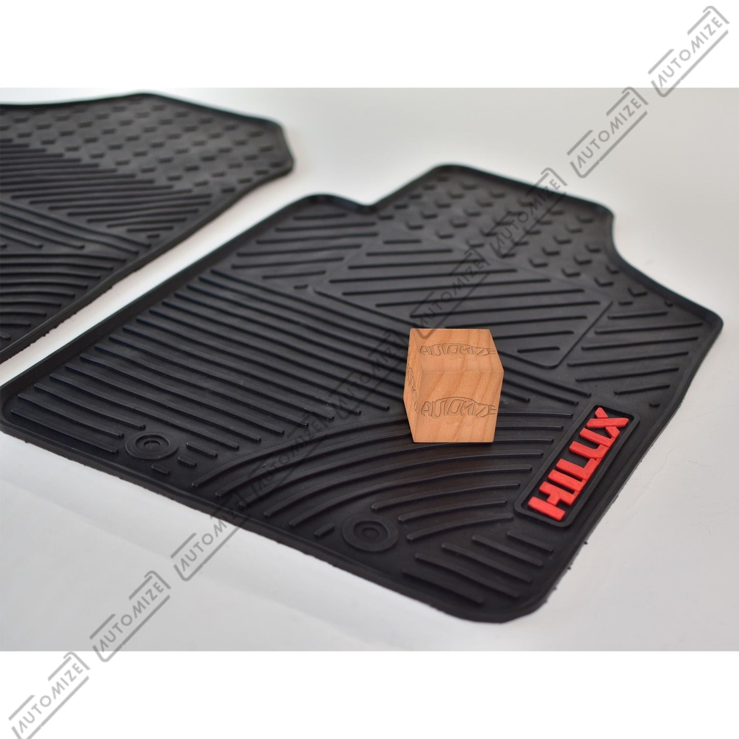 Haseen Diamond Rubber Mats - Black (Toyota Hilux) - Automize