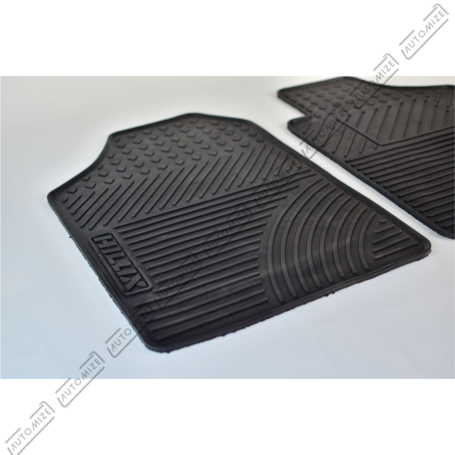 Haseen Diamond Rubber Mats - Black (Toyota Hilux) - Automize