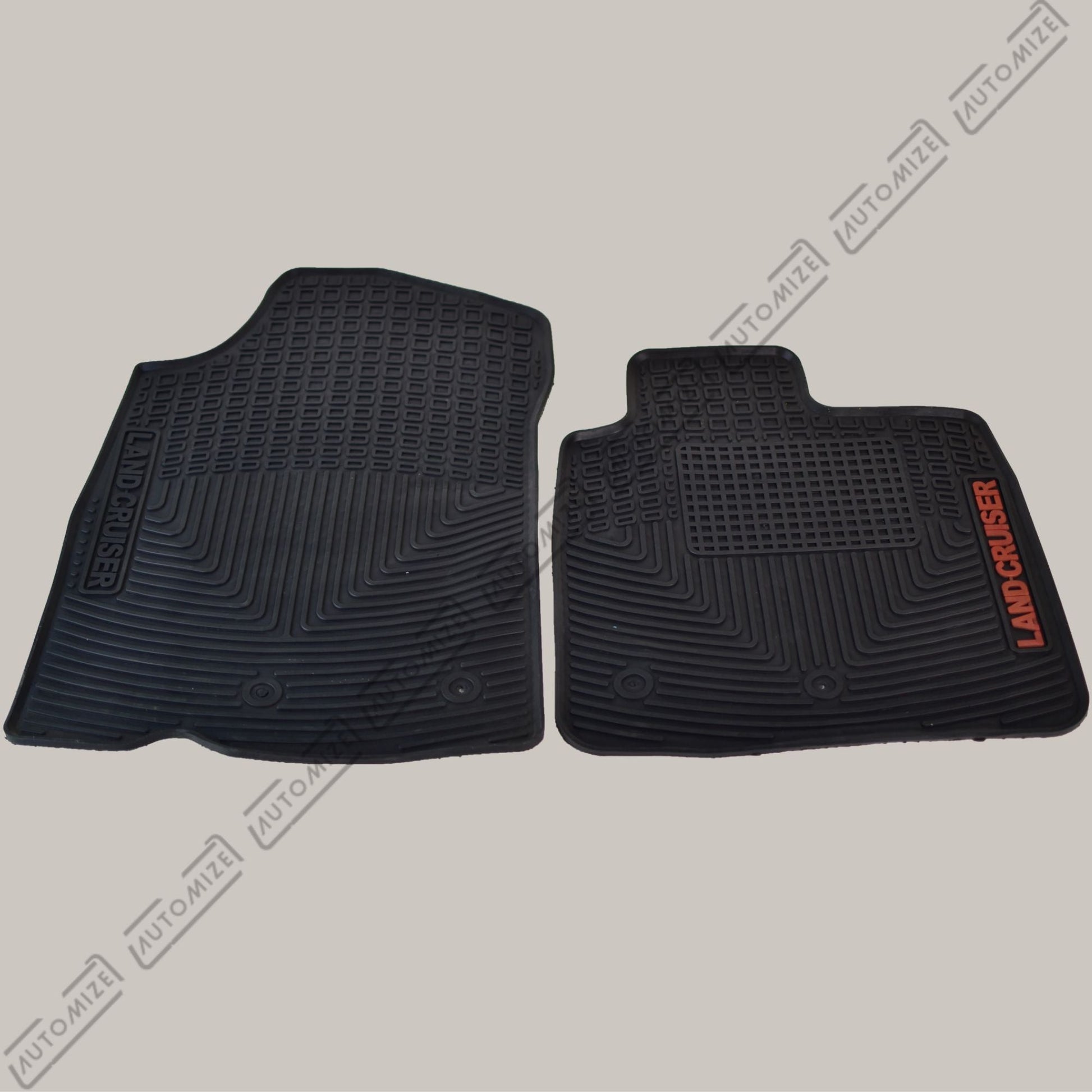 Haseen Diamond Rubber Mats - Black (Toyota Land Cruiser) - Automize