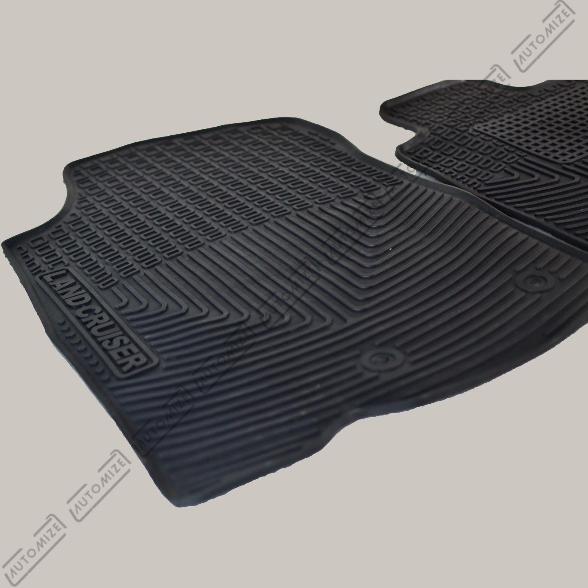 Haseen Diamond Rubber Mats - Black (Toyota Land Cruiser) - Automize