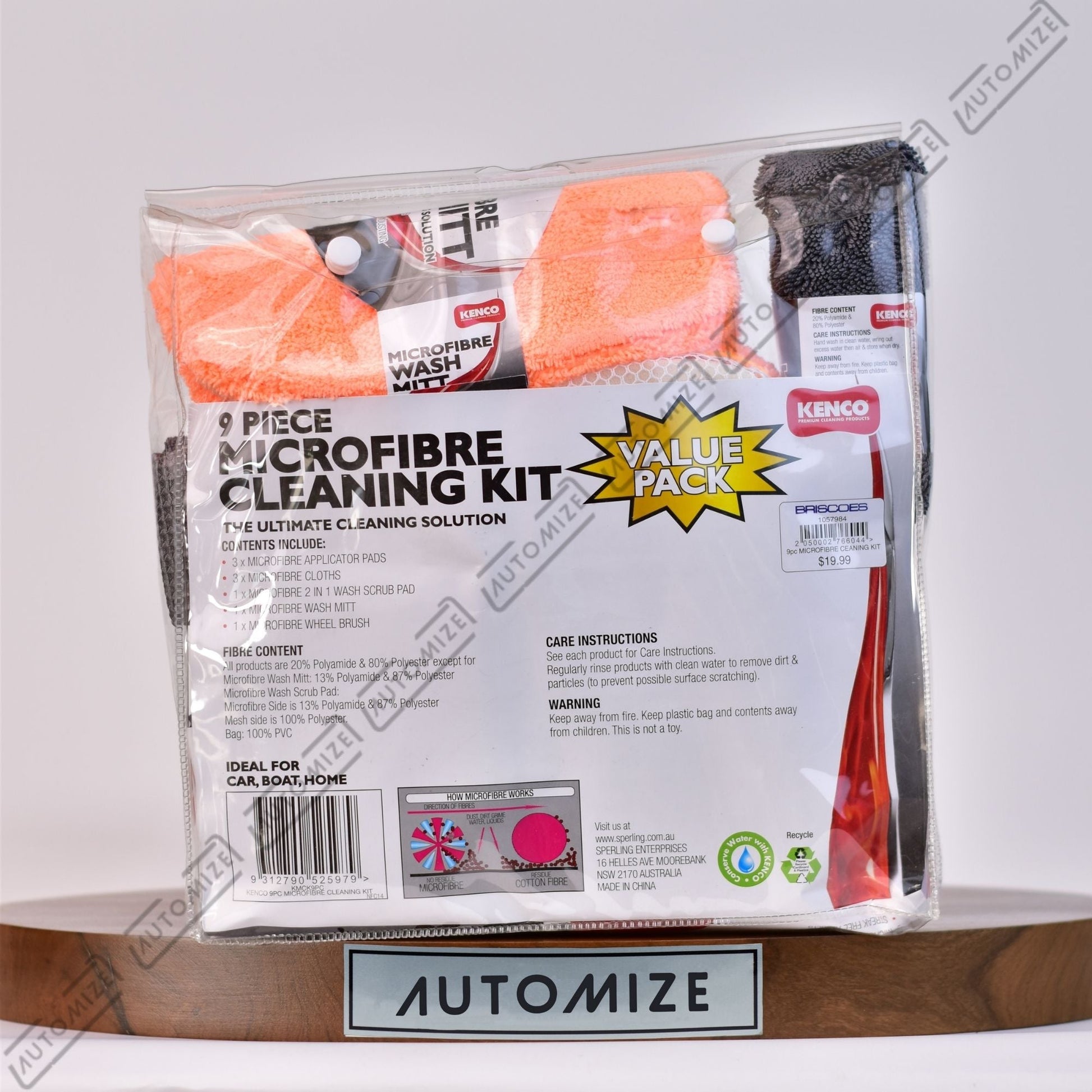 Kenco 9 Piece Microfibre Cleaning Kit - Automize