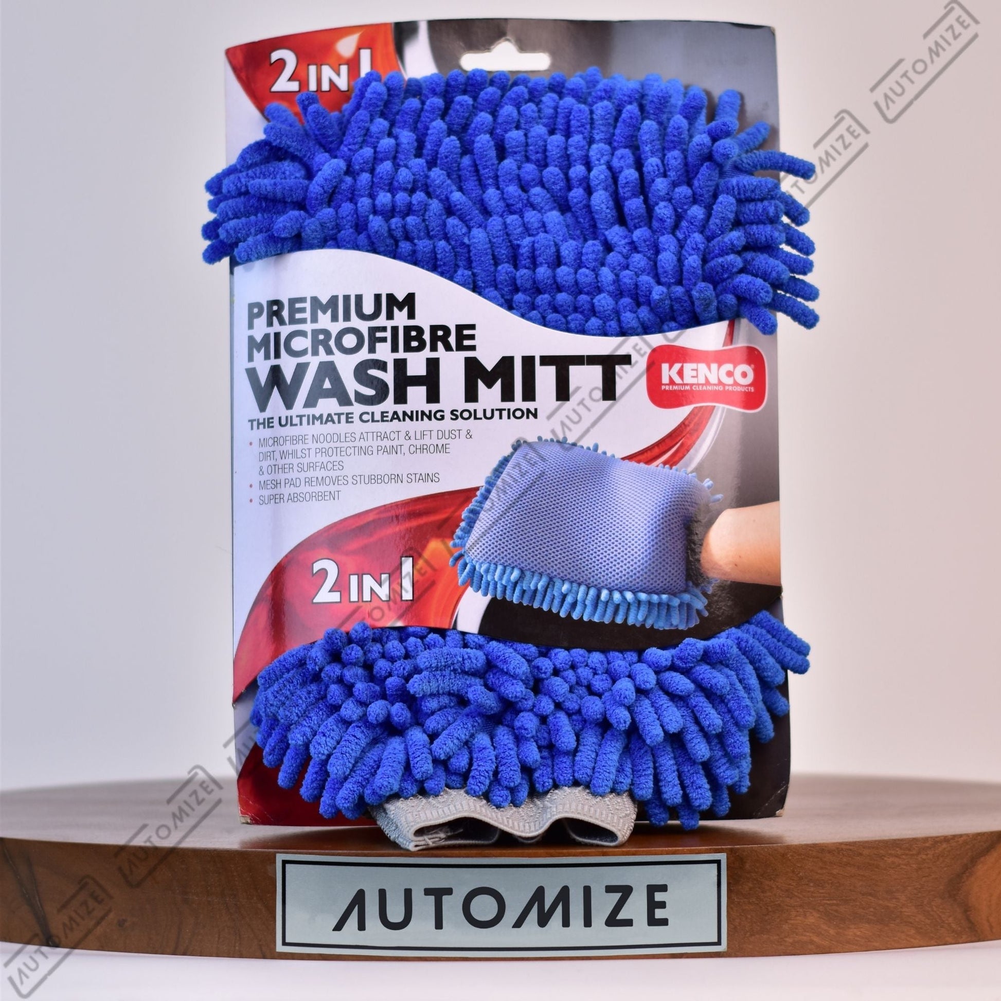 Kenco Premium Microfibre Wash Mitt 2 - in - 1 - Automize