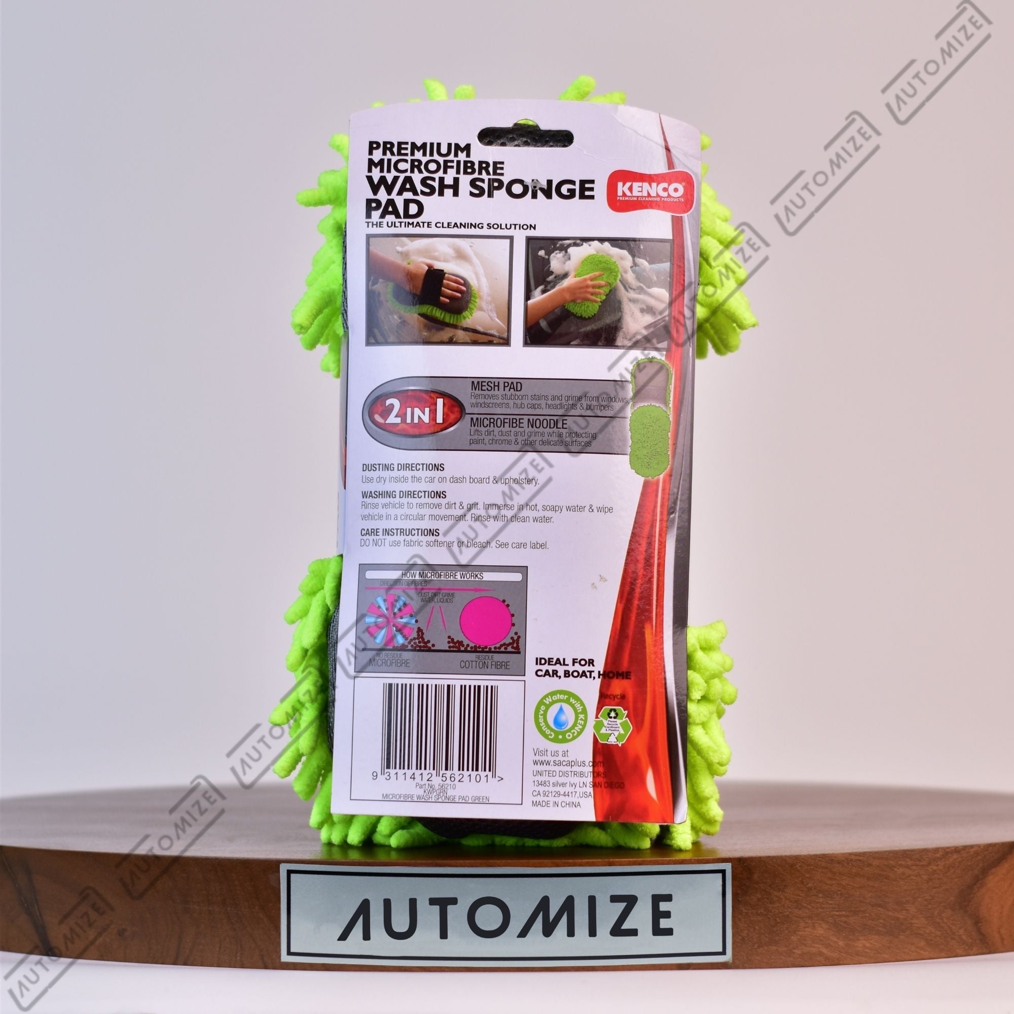 Kenco Premium Microfibre Wash Sponge Pad 2 - in - 1 - Automize