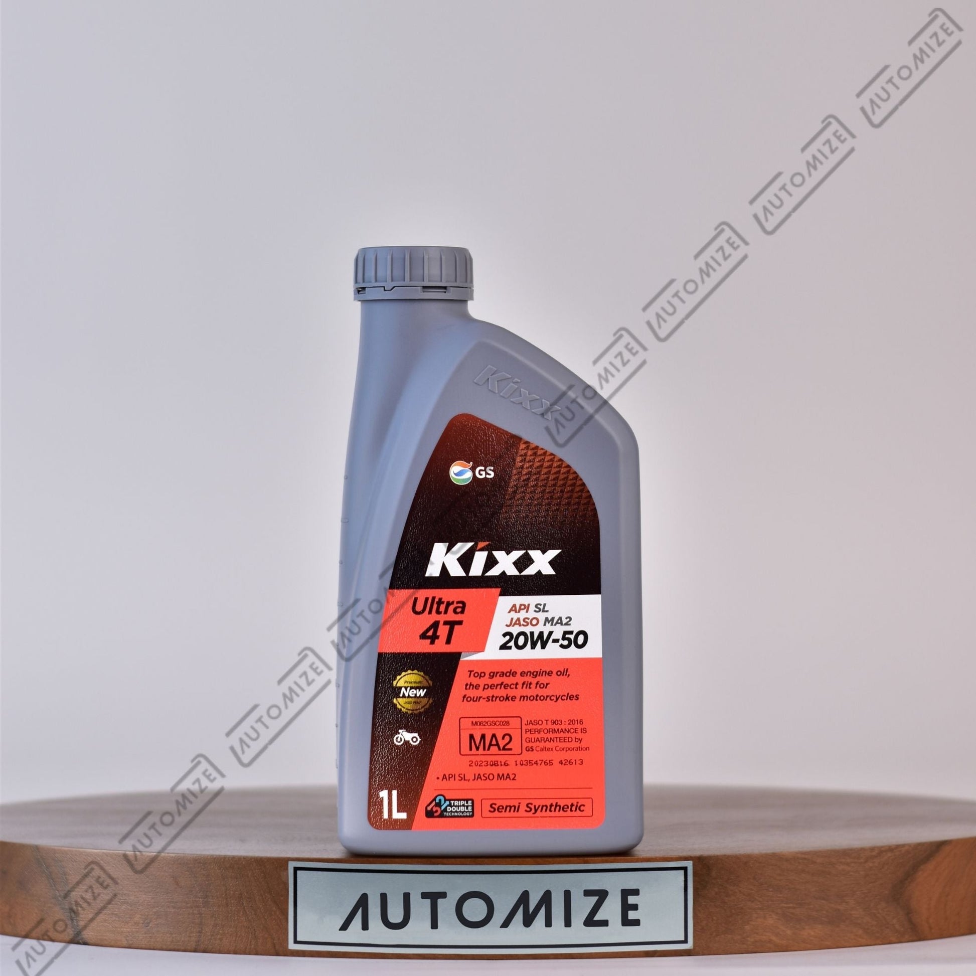 KIXX Ultra 4T API SL JASO MA2 20W - 50 Top Grade Motorcycle Engine Oil - Semi Synthetic (1l) - Automize