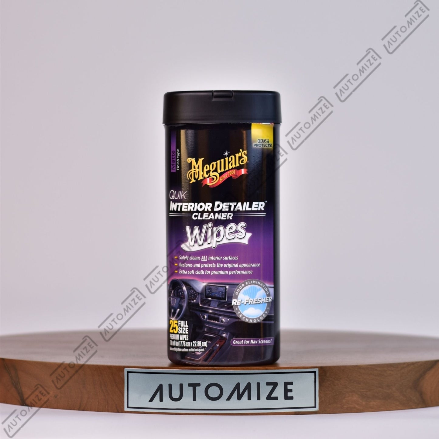 Meguiar's Quik Interior Detailer Cleaner Wipes (25 Wipes) - Automize