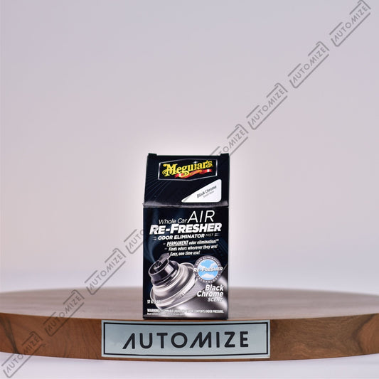 Meguiar's Whole Car Air Re - Fresher Odor Eliminator Mist - Black Chrome (57g) - Automize