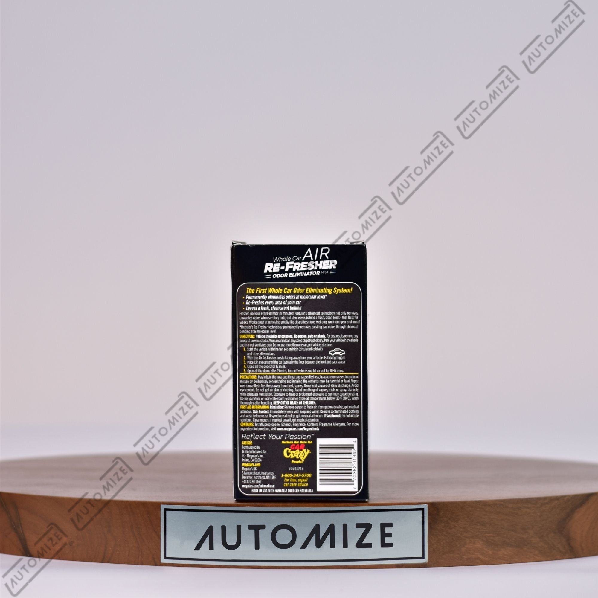 Order Online Meguiar's Whole Car Air Re - Fresher Odor Eliminator Mist - Black Chrome (57g) - Automize