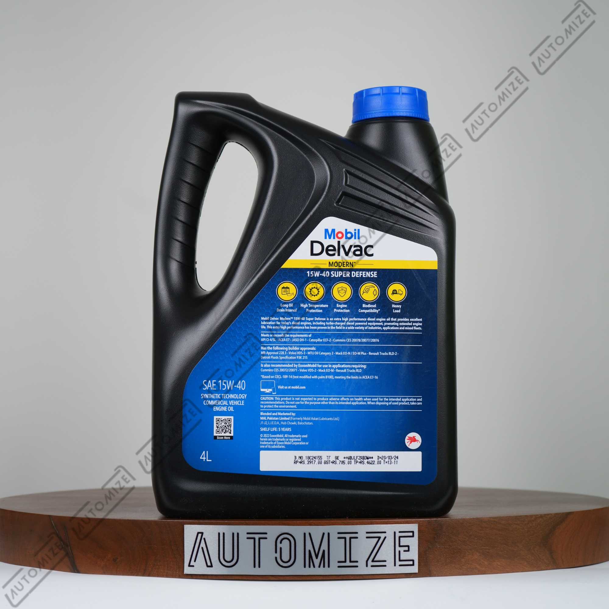 Mobil Delvac Modern SAE 15W - 40 Super Defense [API CL - 4] [Local] (4l) - Automize