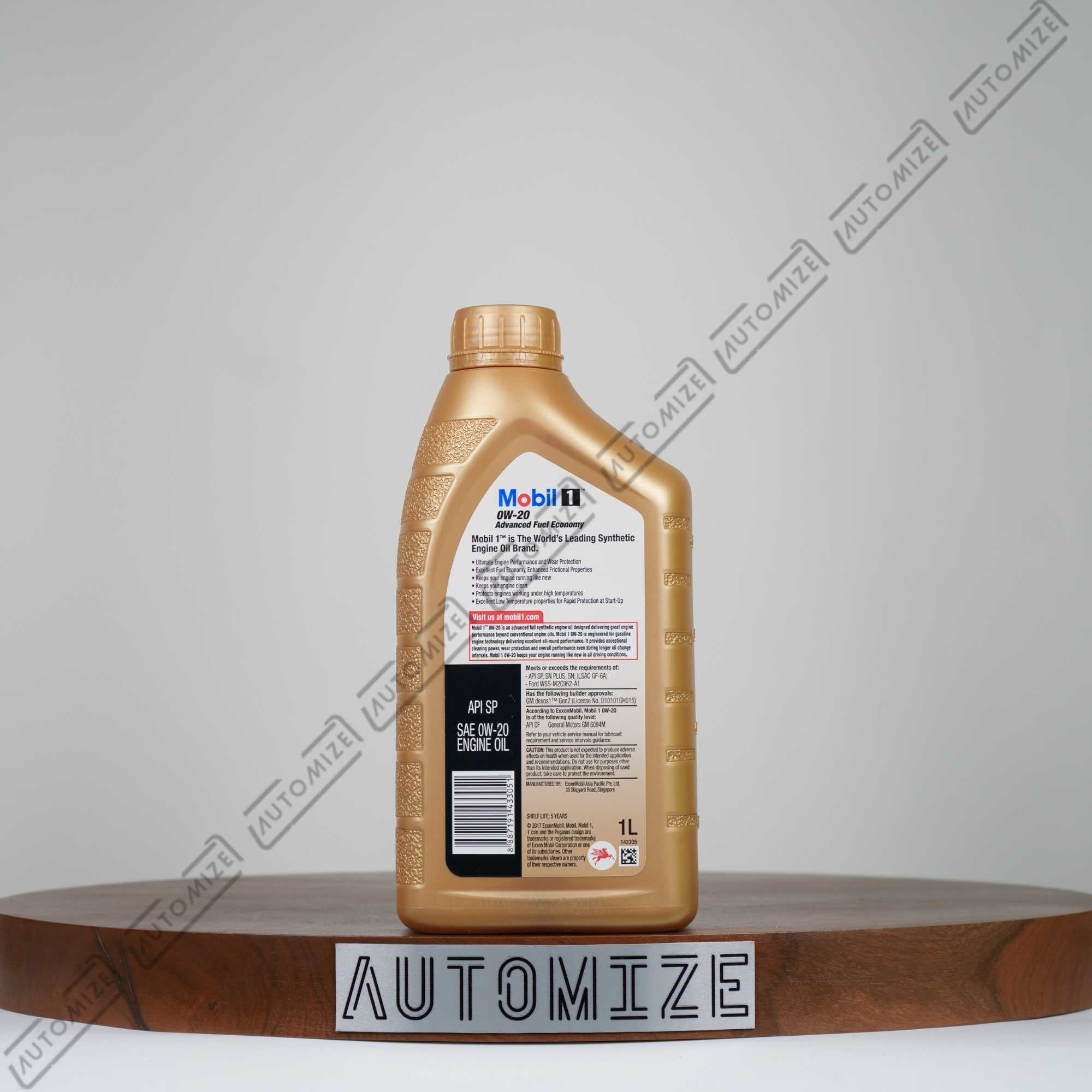 Mobil1 Advanced Fuel Economy Fully Synthetic Engine Oil SAE 0W - 20 (1l) - Automize