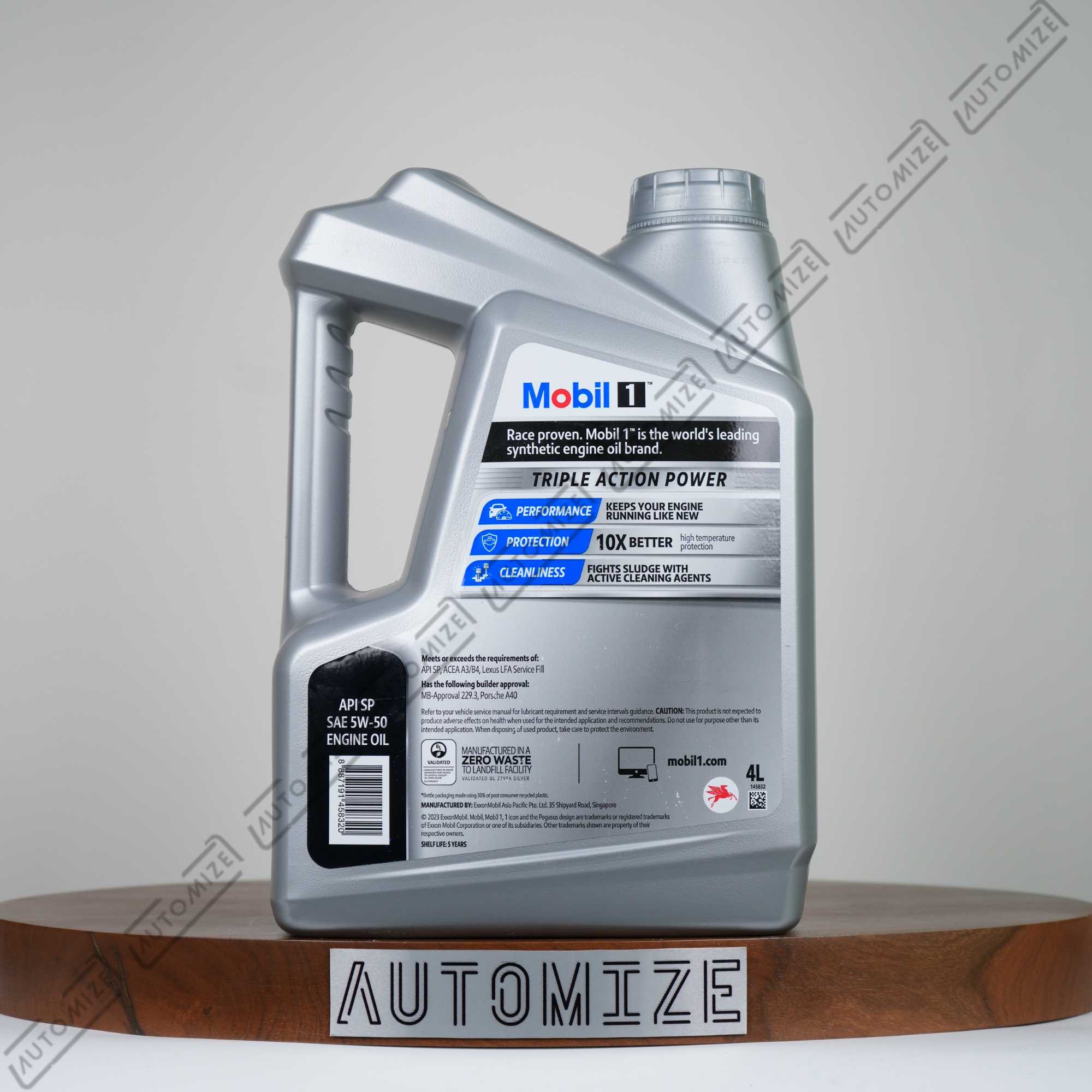 Mobil1 Triple Action Power Advanced Fully Synthetic for Petrol and Diesel SAE 5W - 50 (4l) - Automize