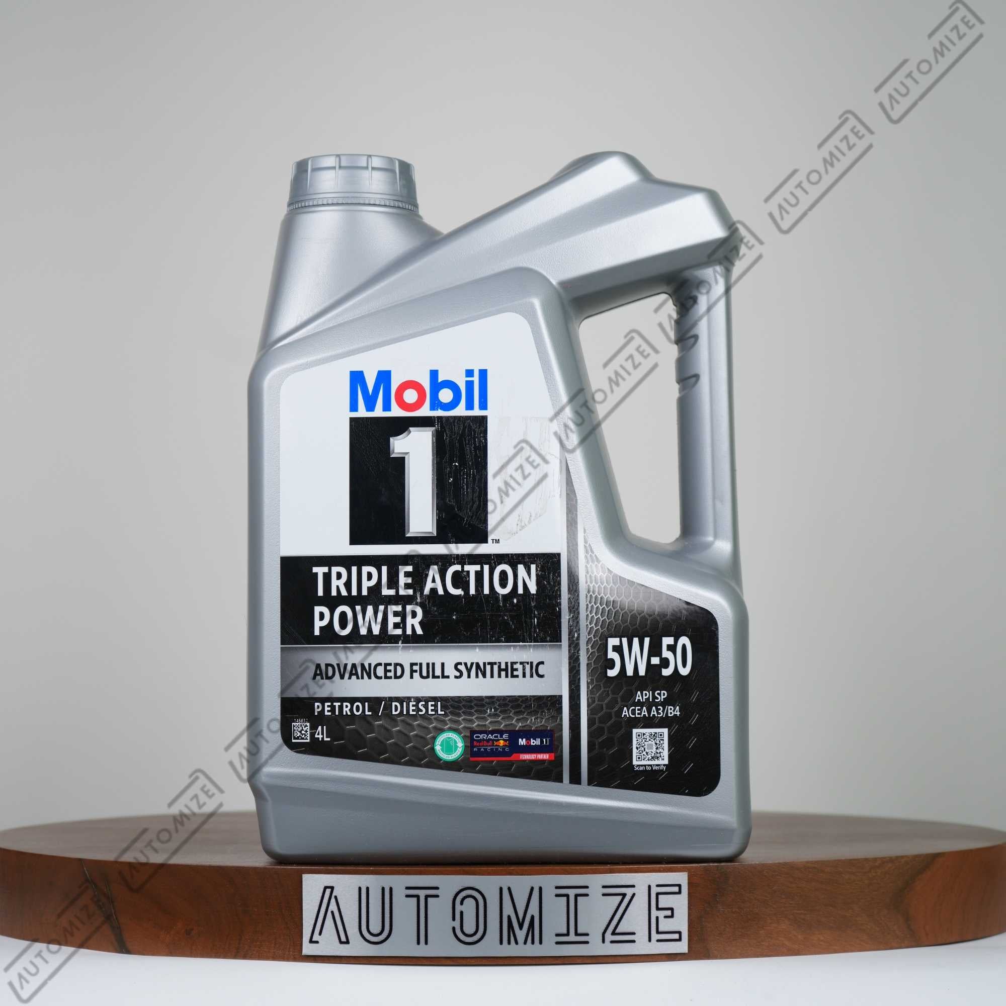 Mobil1 Triple Action Power Advanced Fully Synthetic for Petrol and Diesel SAE 5W - 50 (4l) - Automize