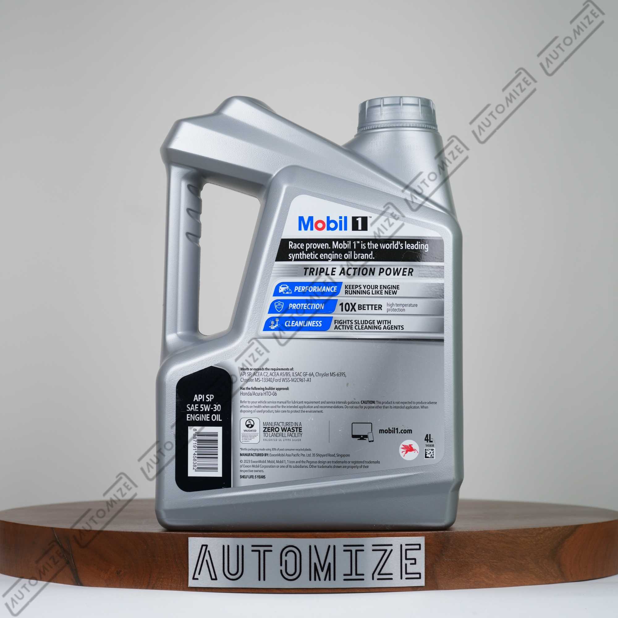 Mobil1 Triple Action Power Advanced Fully Synthetic for Petrol Diesel and Hybrid SAE 5W - 30 (4l) - Automize