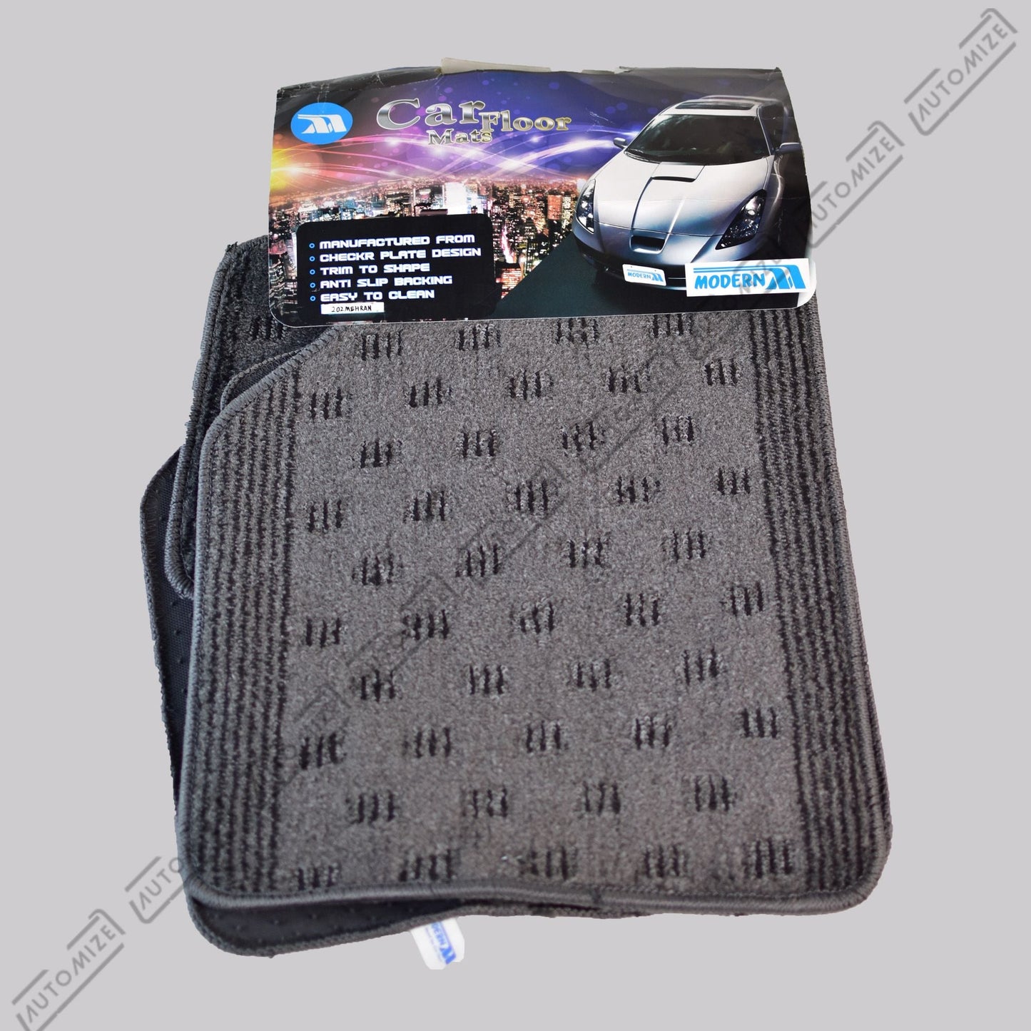 Modern Car Floor Mats - Grey - Automize