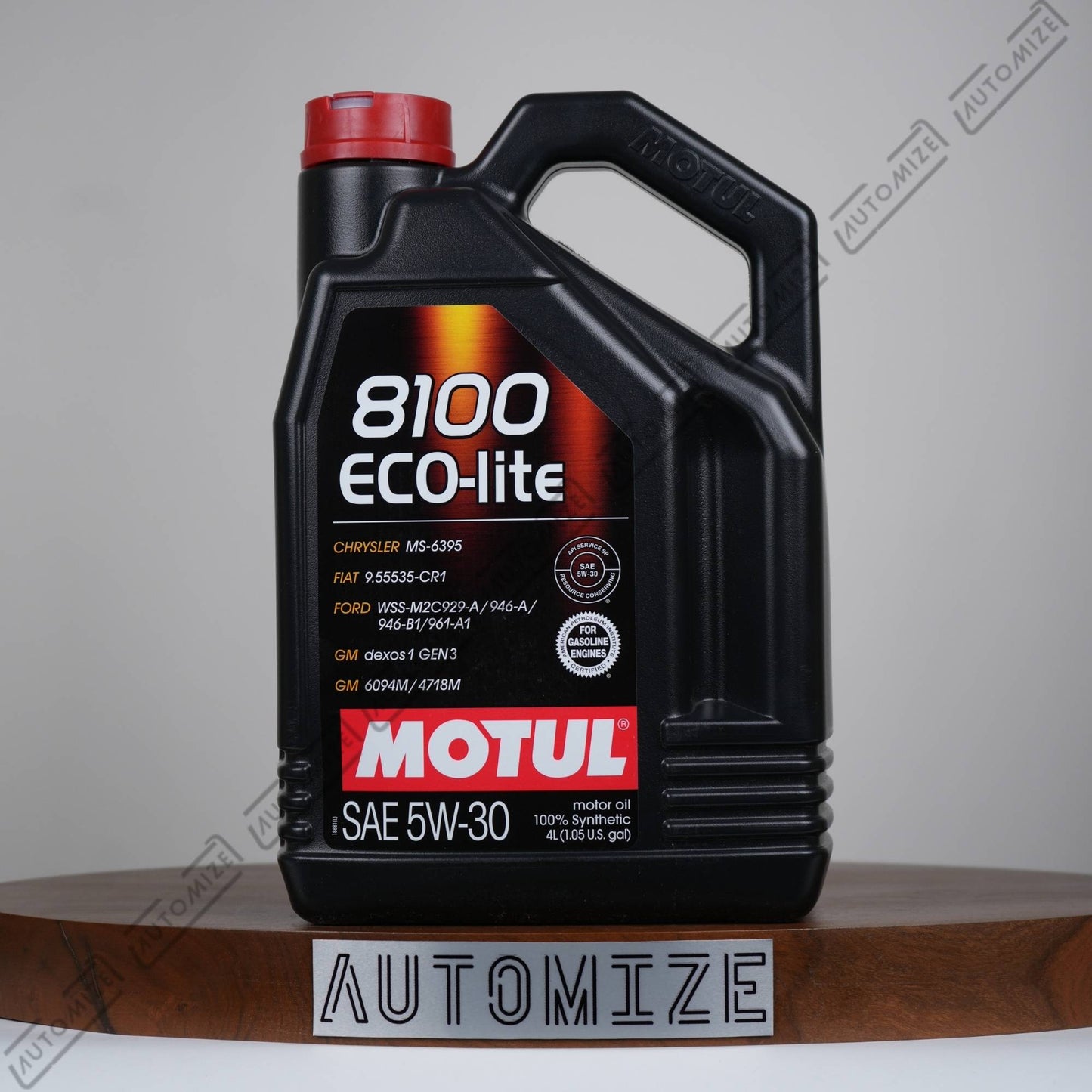 Motul 8100 Eco - lite SAE 5W - 30 Motor Oil Fully Synthetic for Gasoline Engines (4l) - Automize