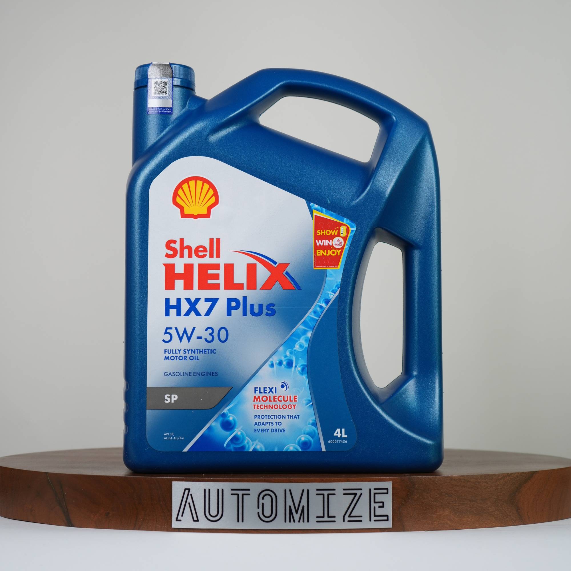 Shell Helix HX7 Plus SP 5W - 30 Fully Synthetic for Gasoline Engines (4l) - Automize