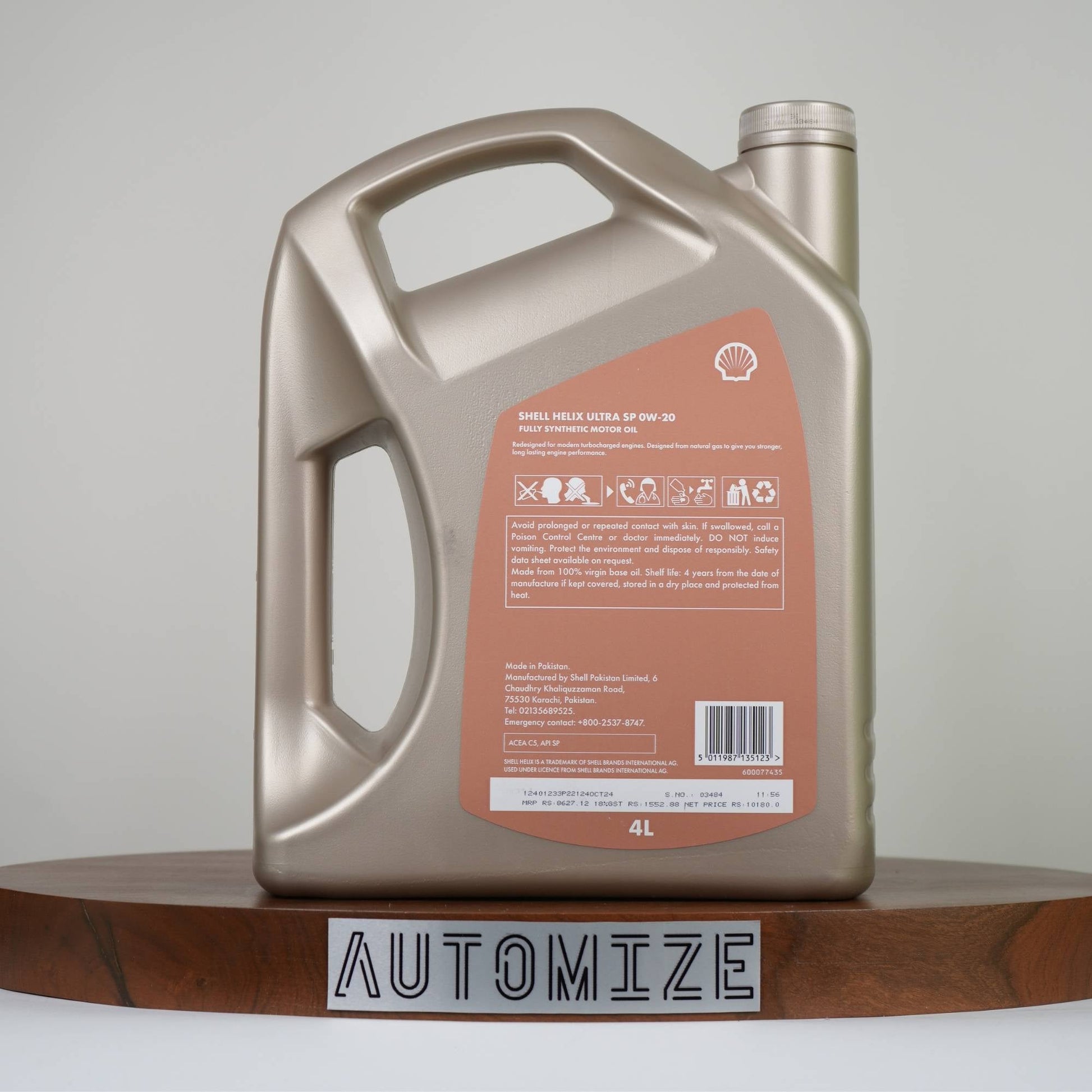 Shell Helix Ultra SP 0W - 20 Fully Synthetic for Gasoline Engines (4l) - Automize
