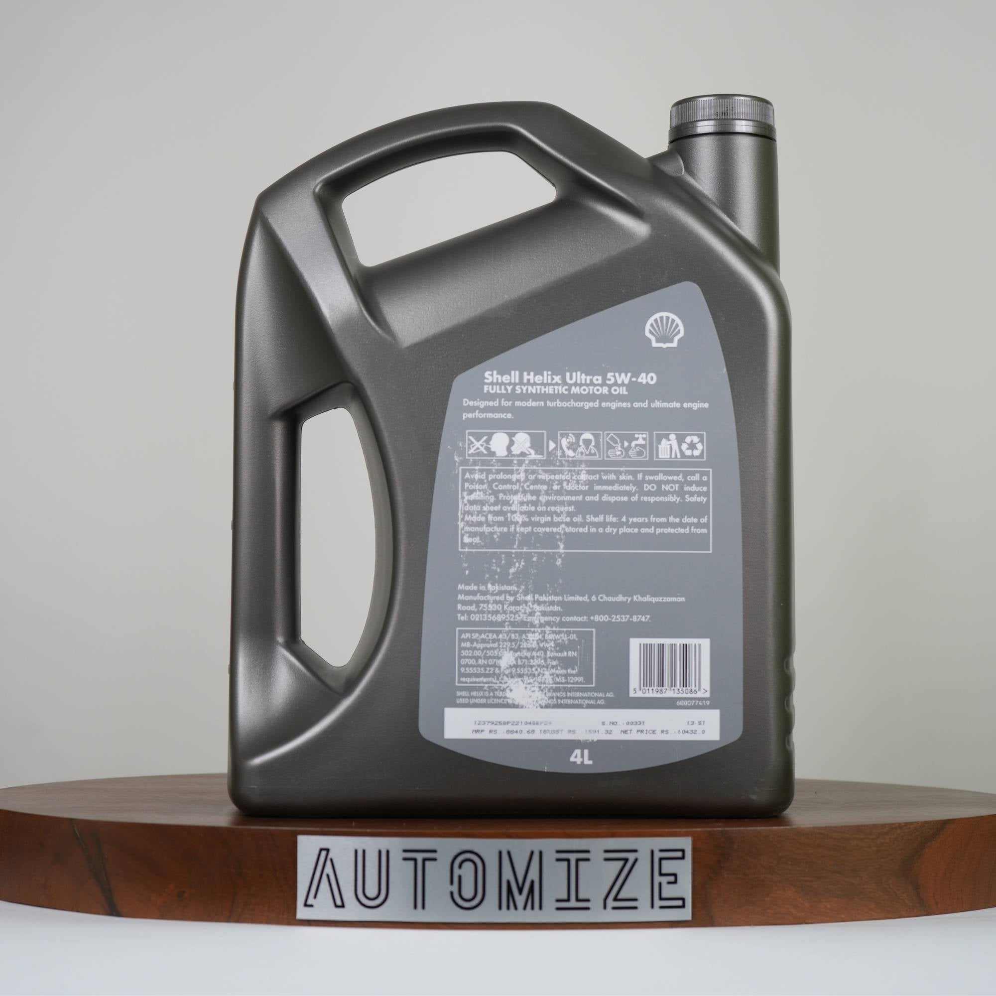 Shell Helix Ultra SP 5W - 40 Fully Synthetic for Gasoline Engines (4l) - Automize