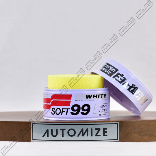 Soft99 White Wax with Cleaner - 350g - Automize