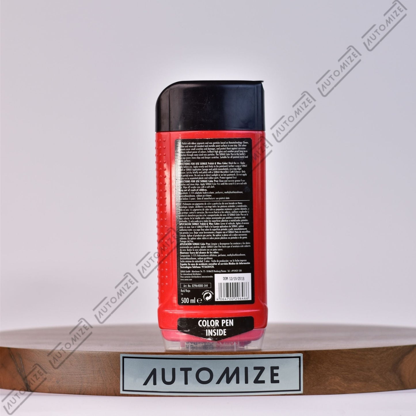 Sonax Polish & Wax Color - Red (500ml) - Automize