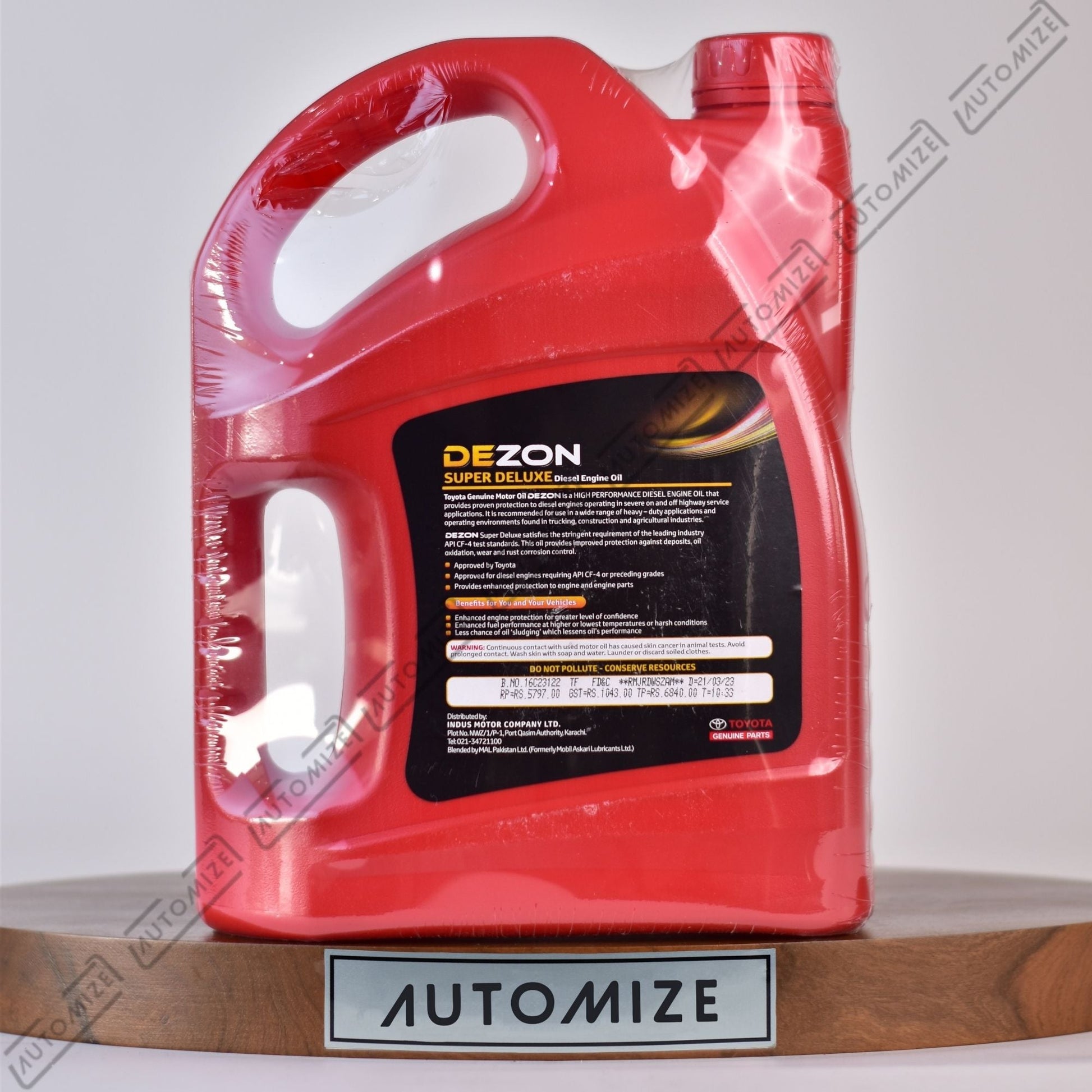 Toyota 20W - 50 Dezon Super Deluxe Genuine Diesel Engine Oil [CF - 4](4l) - Automize