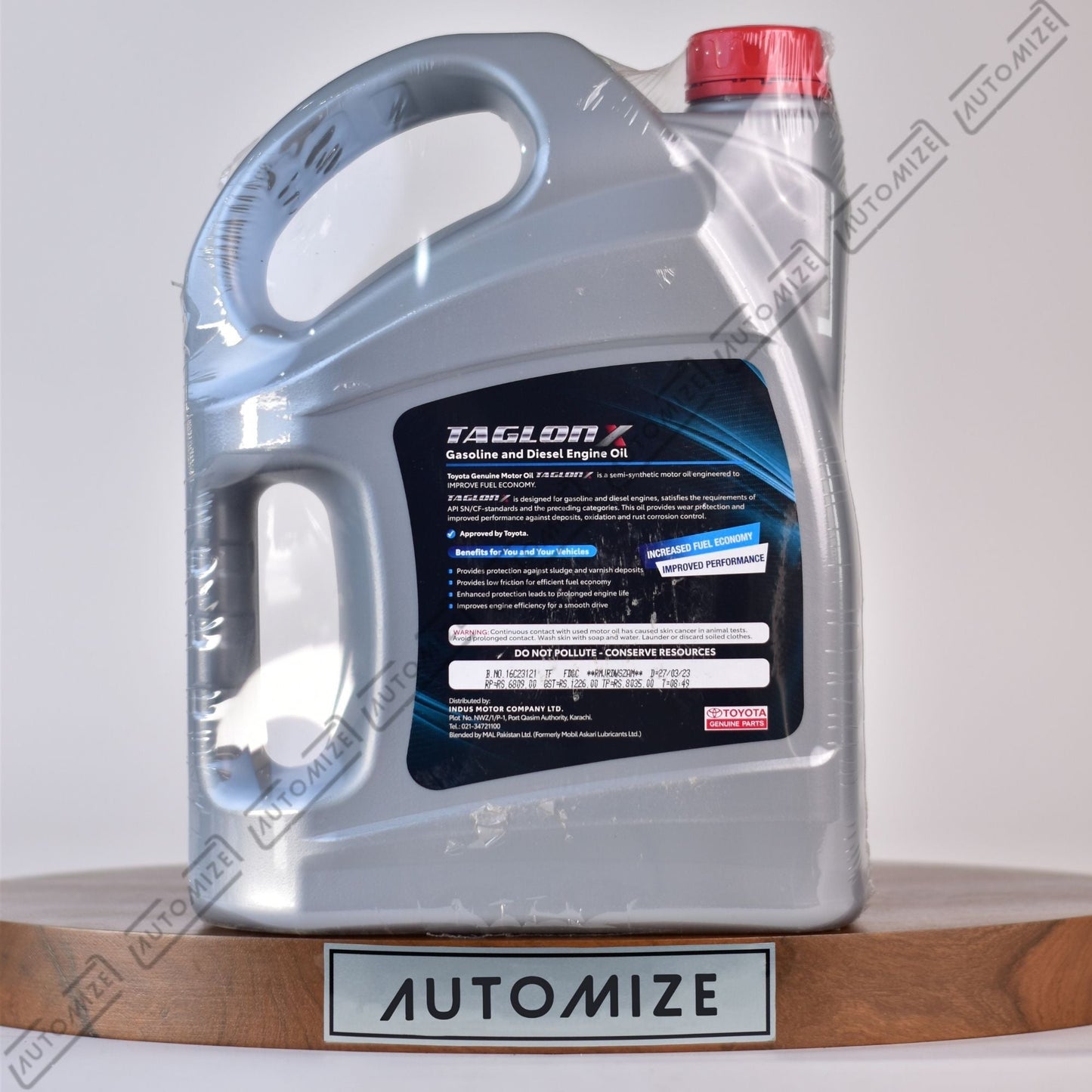 Toyota SN/CF 5W - 30 Taglon X Genuine Gasoline and Diesel Engine Oil - Semi Synthetic (3.5l) - Automize