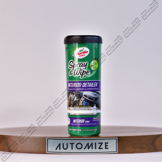 Turtle Wax Spray and Wipe Interior Detailer with 24 Wipes (236ml) - Automize